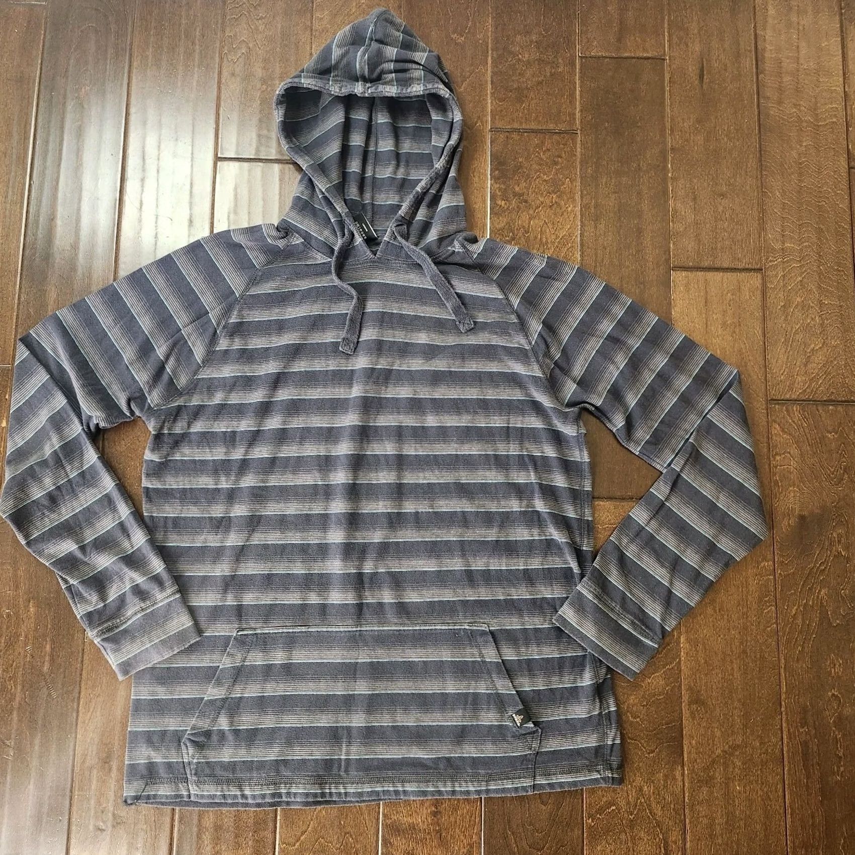 Bravado Breathe Brava Mens XL Striped Pullover Hoodie Lightweight Surf Skate Colorful Multicolor Cotton Spandex Drawstring Shirt Mens XL Hoodie Size US XL / EU 56 / 4 - 2 Thumbnail