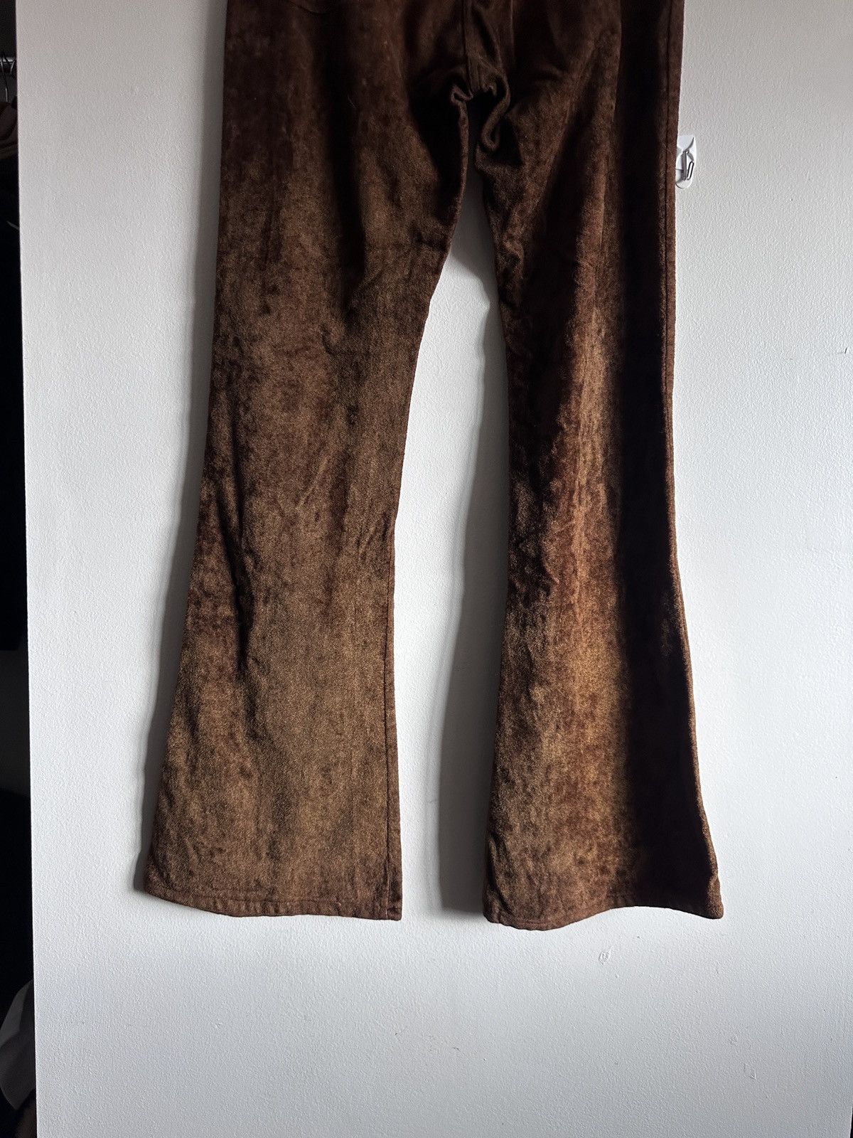 Vintage Vintage 70’s Hippie Flare Velvet Pants Size 30" / US 8 / IT 44 - 7 Thumbnail