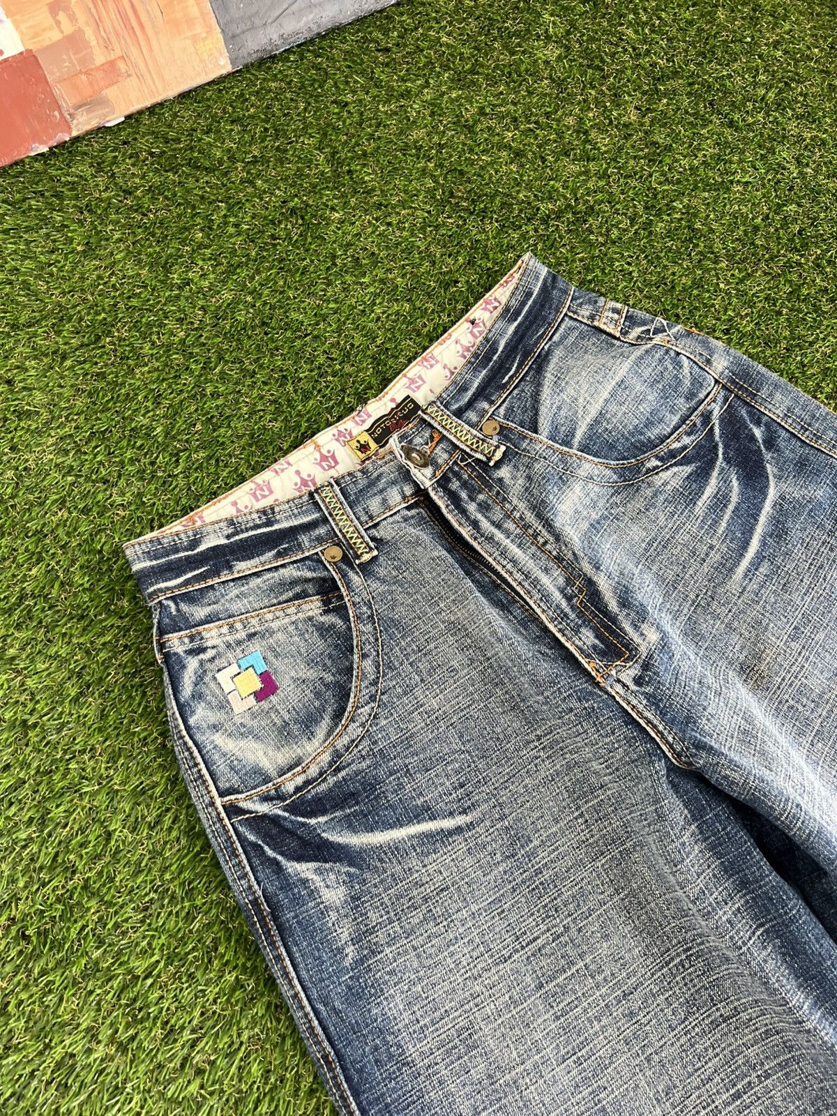 Japanese Brand Crazy Vintage Super Baggy 90’s Notoriuos BIG Jnco Jeans USA Size US 30 / EU 46 - 8 Thumbnail