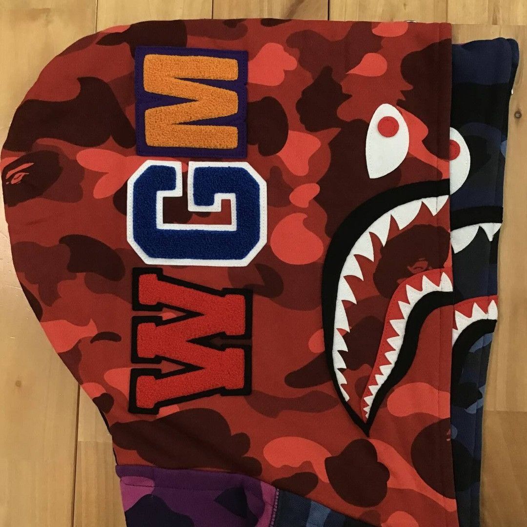 Bape BAPE Double Shark full zip hoodie crazy camo a bathing ape Size US M / EU 48-50 / 2 - 4 Thumbnail