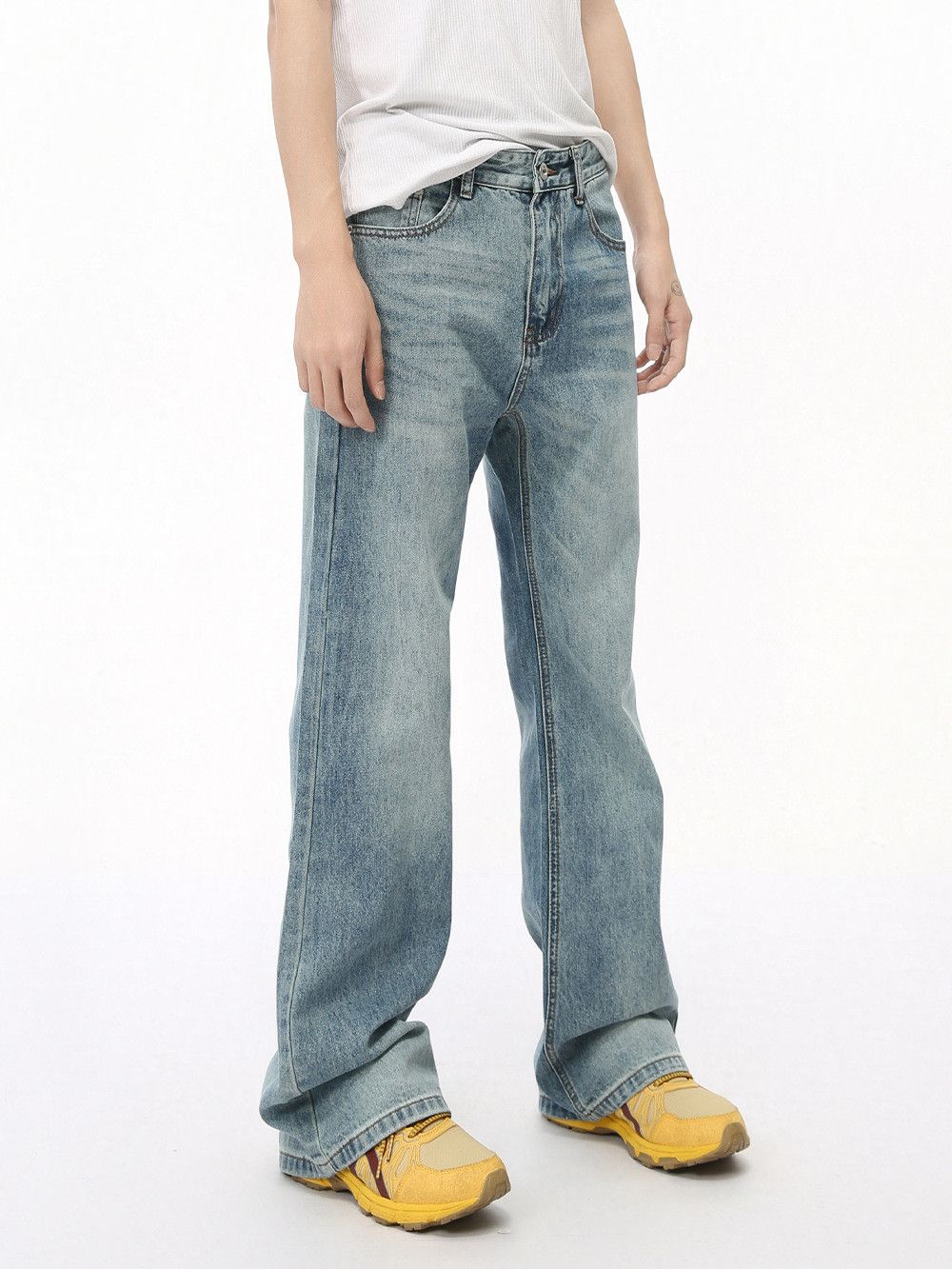 Japanese Brand Men's American street Cleanfit retro flared washed jeans Size US 32 / EU 48 - 3 Thumbnail