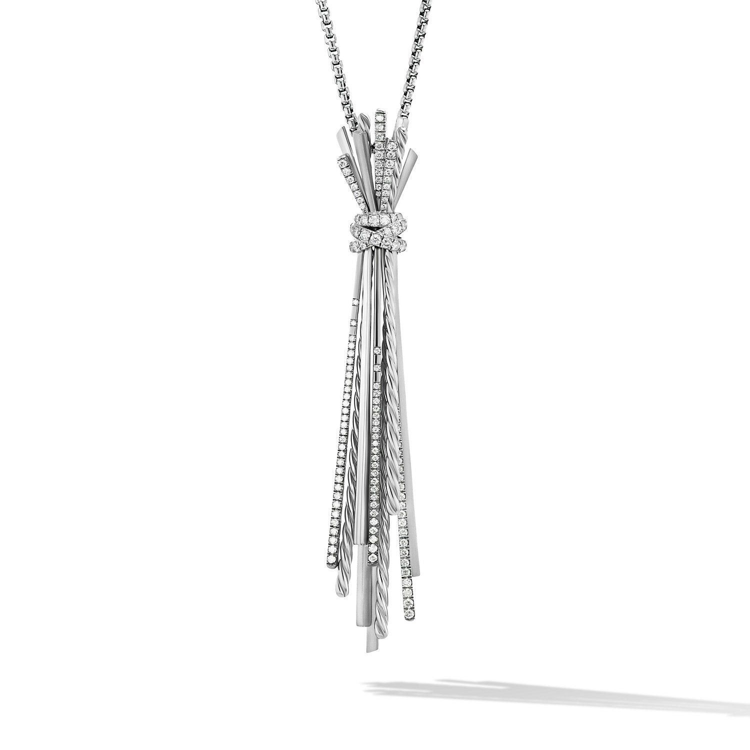 David Yurman o1w1db10526 N17126D Size:9/Angelika Y Necklace in Silver Size ONE SIZE - 1 Thumbnail