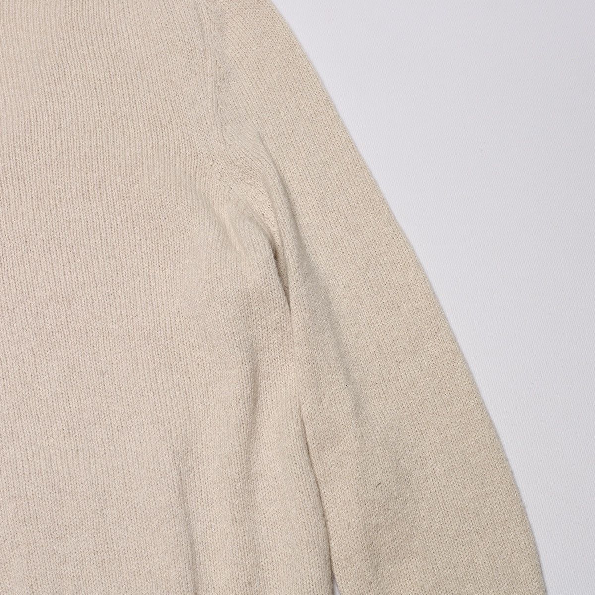 Designer Toast Wool Cotton Cardigan Sweater Beige Size M / US 6-8 / IT 42-44 - 14 Thumbnail