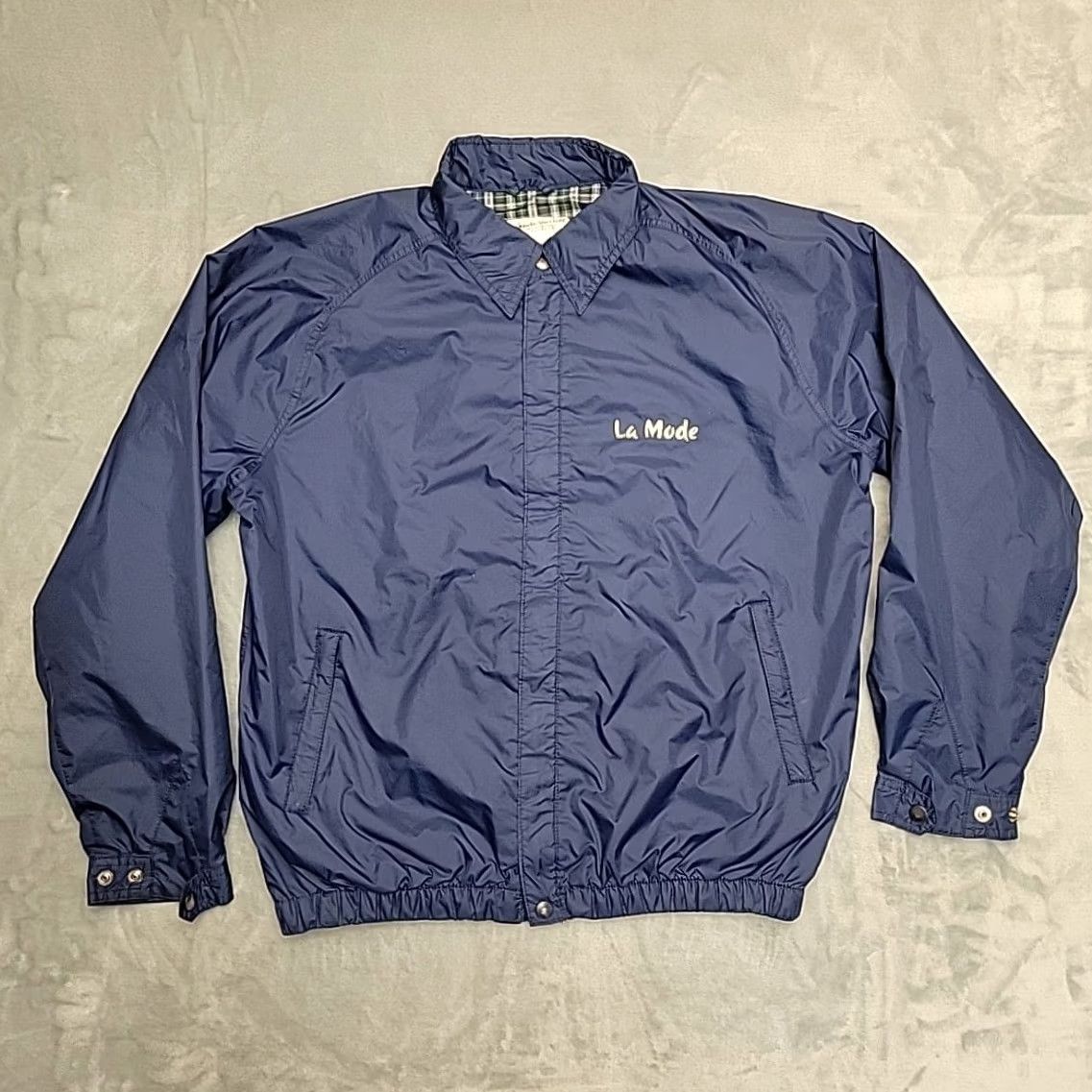 Vintage VINTAGE LaMode DuGolf Gore Tex Jacket Men L Blue Bomber Wind-Resistant Water-Resistant Golf Plaid Lined Size US L / EU 52-54 / 3 - 2 Thumbnail