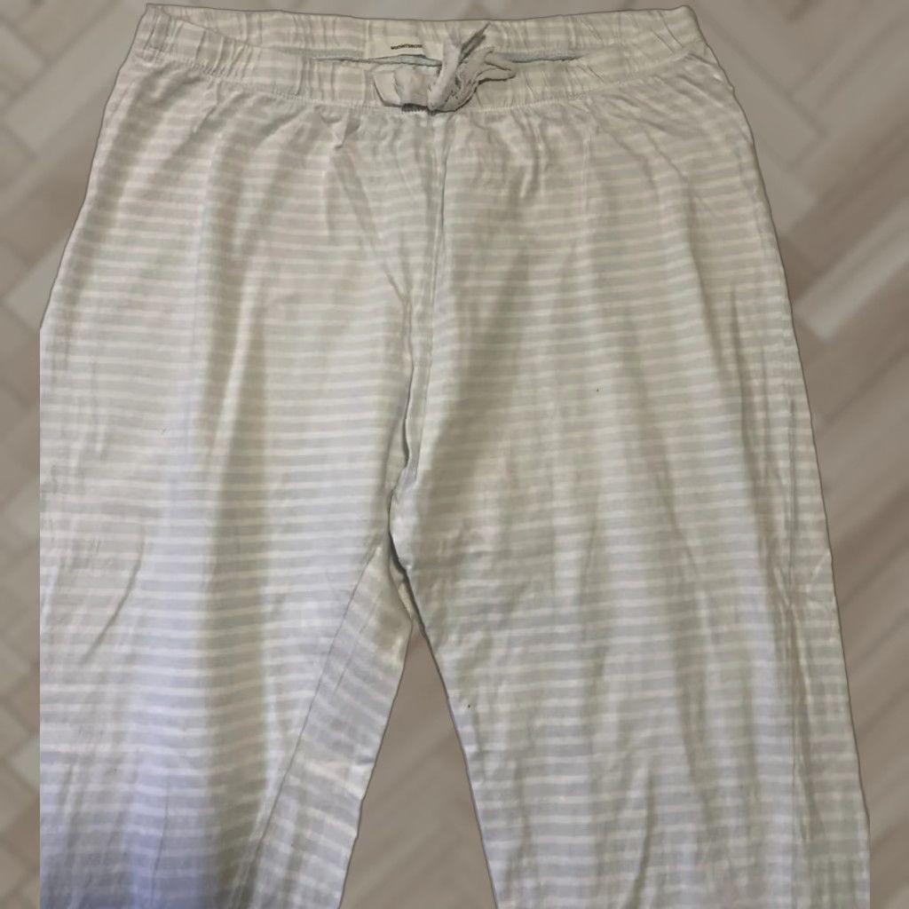 Vintage Womens Secret Pajama Pants drawstring, pattern Stripped, Size 15, Blue White, Women, Regular, 28-22, Shirt? Size 36" / US 14 / IT 50 - 1 Thumbnail