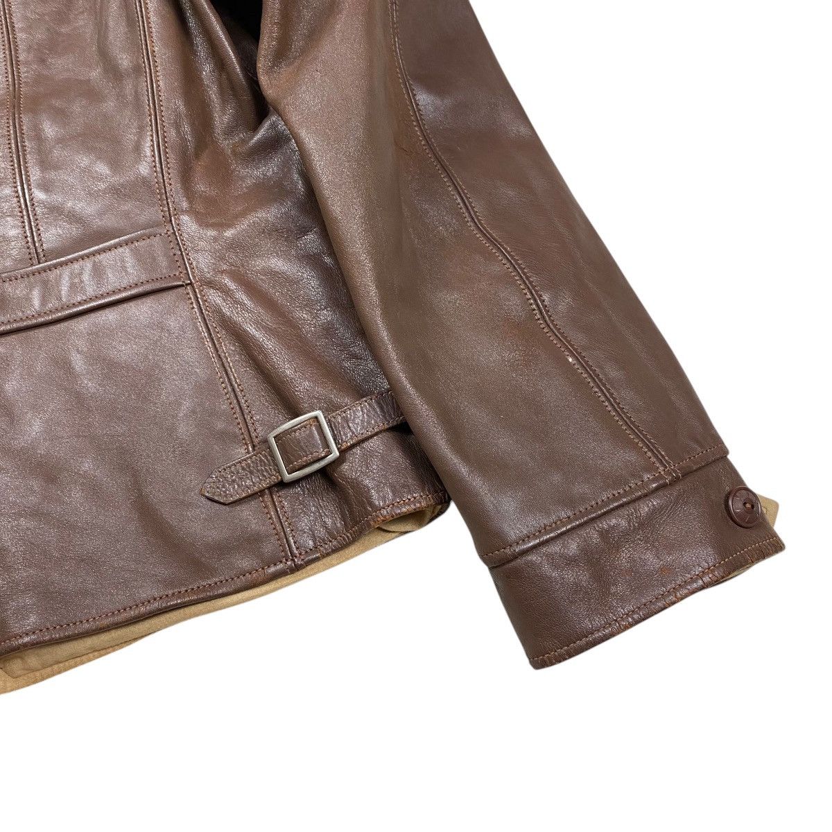The Real McCoy's Rare Vintage 30s Joe McCoy Horeside Leather Sports Jacket Size US L / EU 52-54 / 3 - 18 Thumbnail