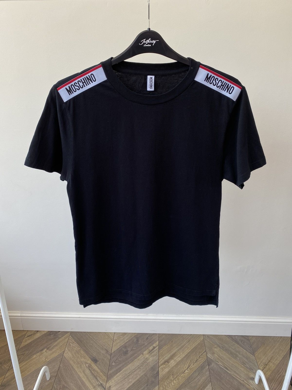 Moschino Vintage MOSCHINO UNDERWEAR Tape Logo T-Shirt Size US L / EU 52-54 / 3 - 2 Thumbnail
