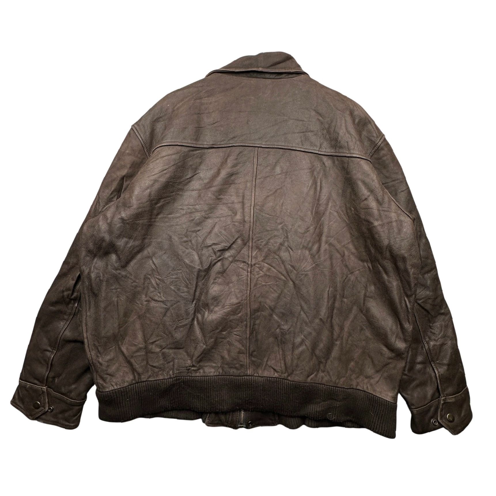 Cherokee VINTAGE Cherokee Leather Jacket Mens 2XL Brown Quilted Lined Bomber Rider Jacket Mens Brown Leather Quilted Lined Bomber Rider XX L used Size US XXL / EU 58 / 5 - 2 Thumbnail
