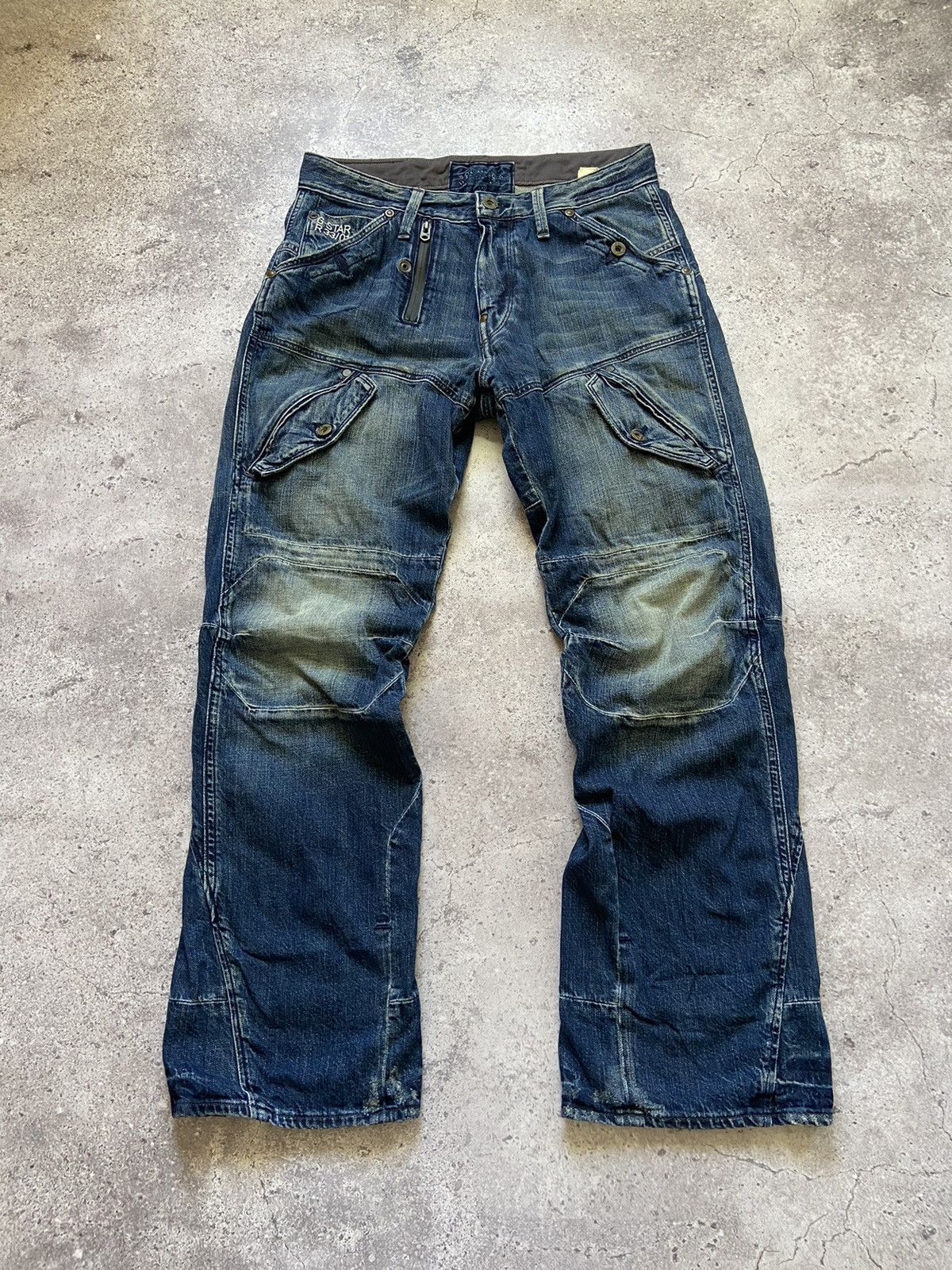 G-Star G-Star Raw 3D Double Knee Jeans Wide Legs Hype Denim Size US 33 - 1 Thumbnail