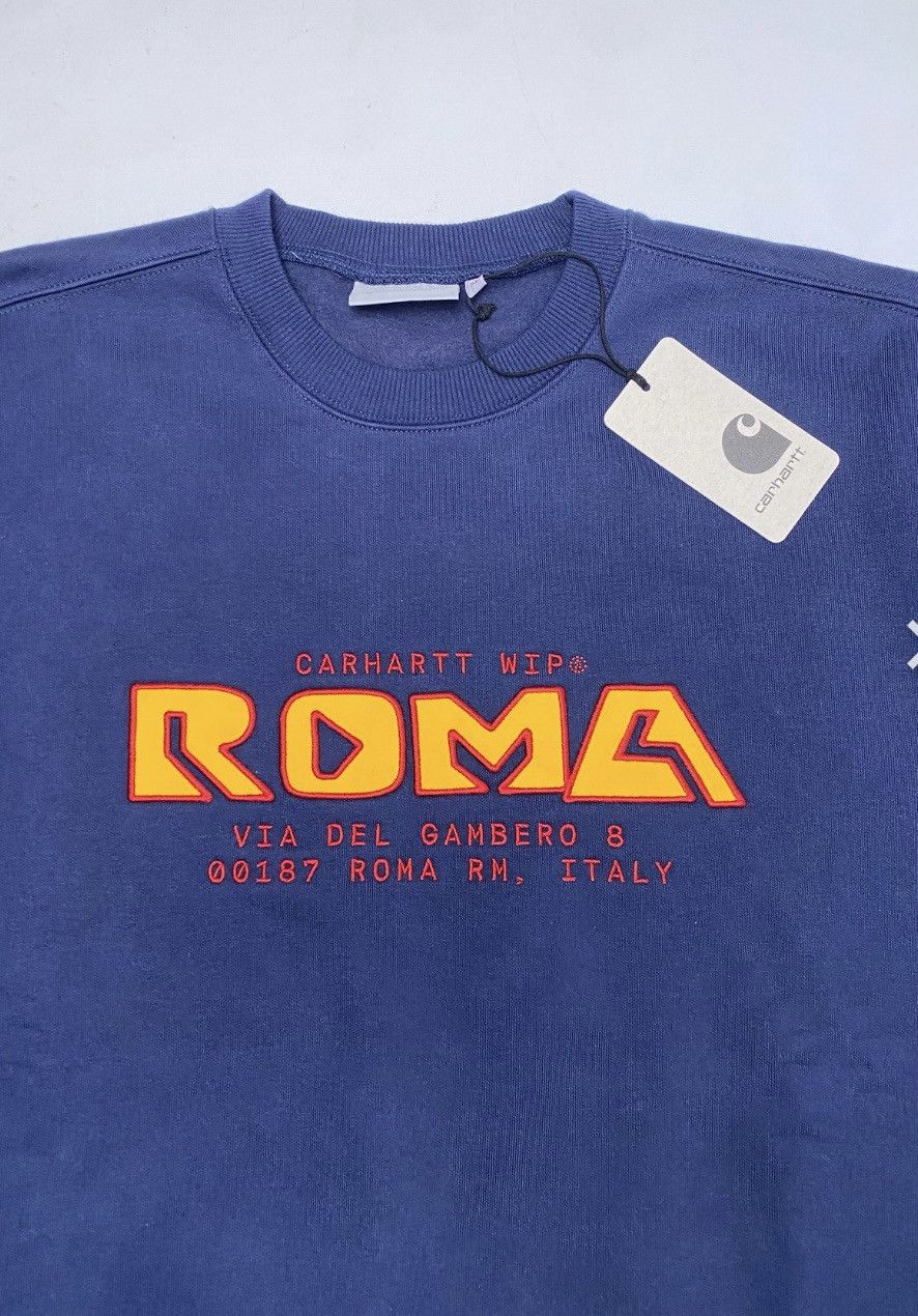 Carhartt Wip Carhartt Wip Sweatshirt Store Rome Via del Gambero Size Blue Size US XL / EU 56 / 4 - 3 Thumbnail