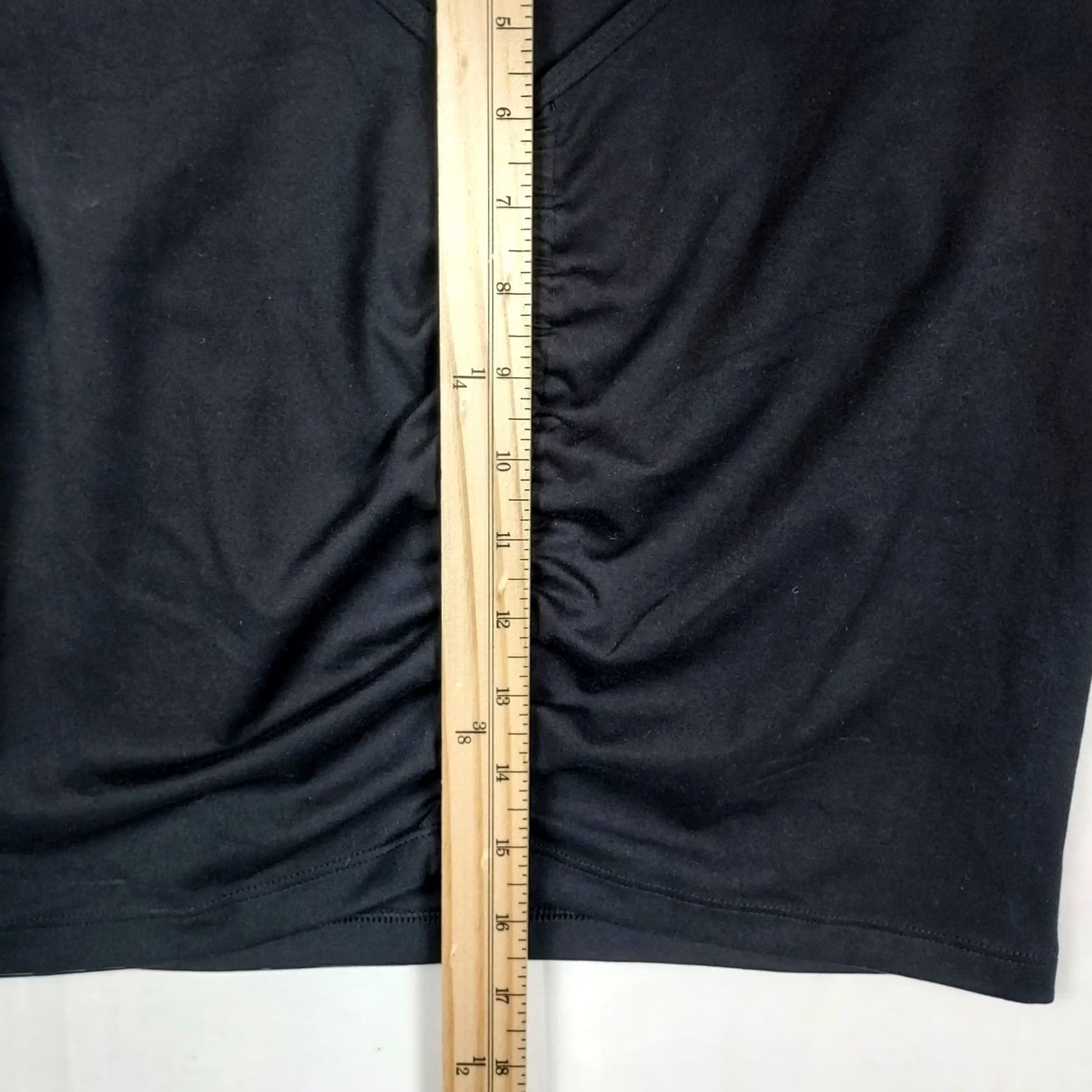 Vintage All in Motion Ruched V-Neck Long Sleeve Top Black L Workout Tee Cropped Women Athletic Shirt Size L / US 10 / IT 46 - 7 Thumbnail