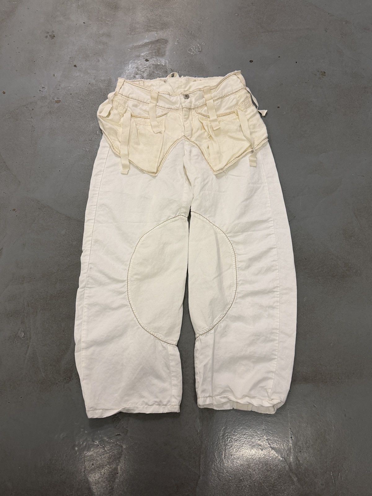 Marithe + Francois Girbaud Marithé François Girbaud Layered Harness Cropped Pants Size 28" / US 6 / IT 42 - 1 Thumbnail