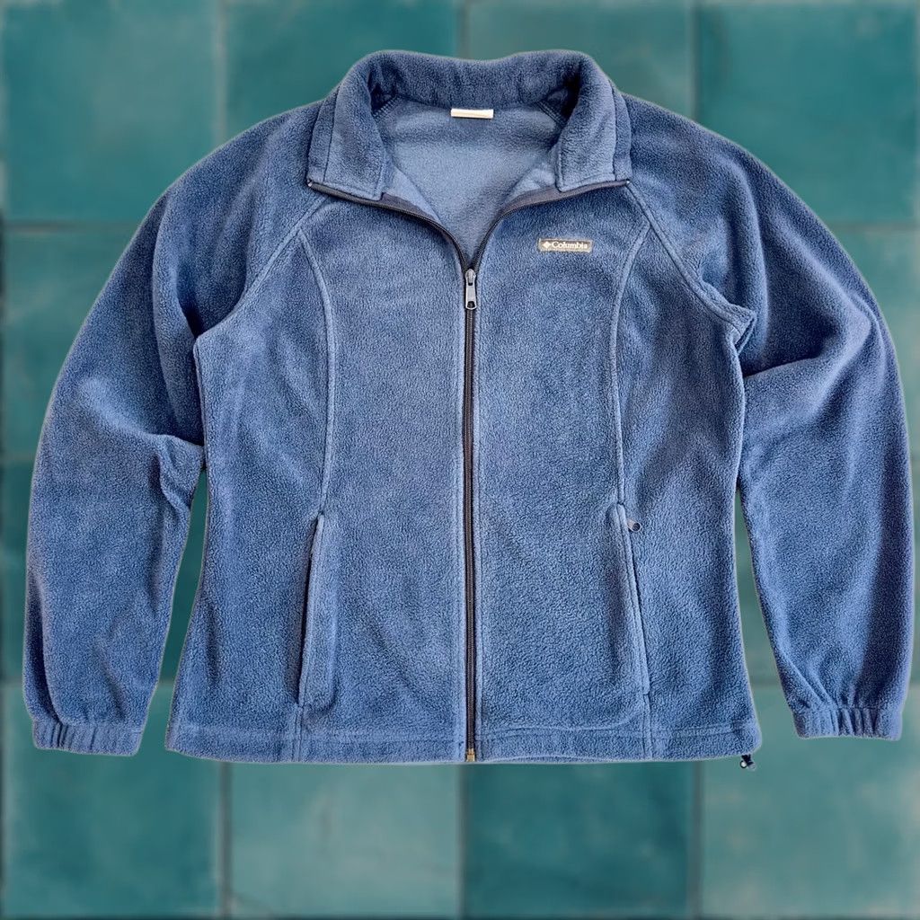 Vintage Columbia Fleece Jacket Blue Full Zip Long Sleeve Women's L Jacket Size L / US 10 / IT 46 - 1 Thumbnail