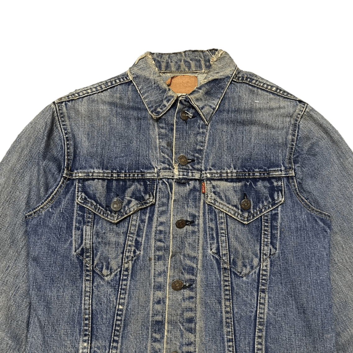 Levi's Vtg 60's Levis Type 3 Big E Denim Jacket Trashed Distressed Size US M / EU 48-50 / 2 - 2 Thumbnail