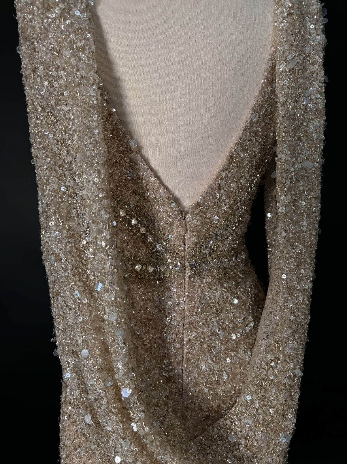 Other Brand New US 8 TONY WARD Fully Beaded with Sequins Gown Size M / US 6-8 / IT 42-44 - 6 Thumbnail