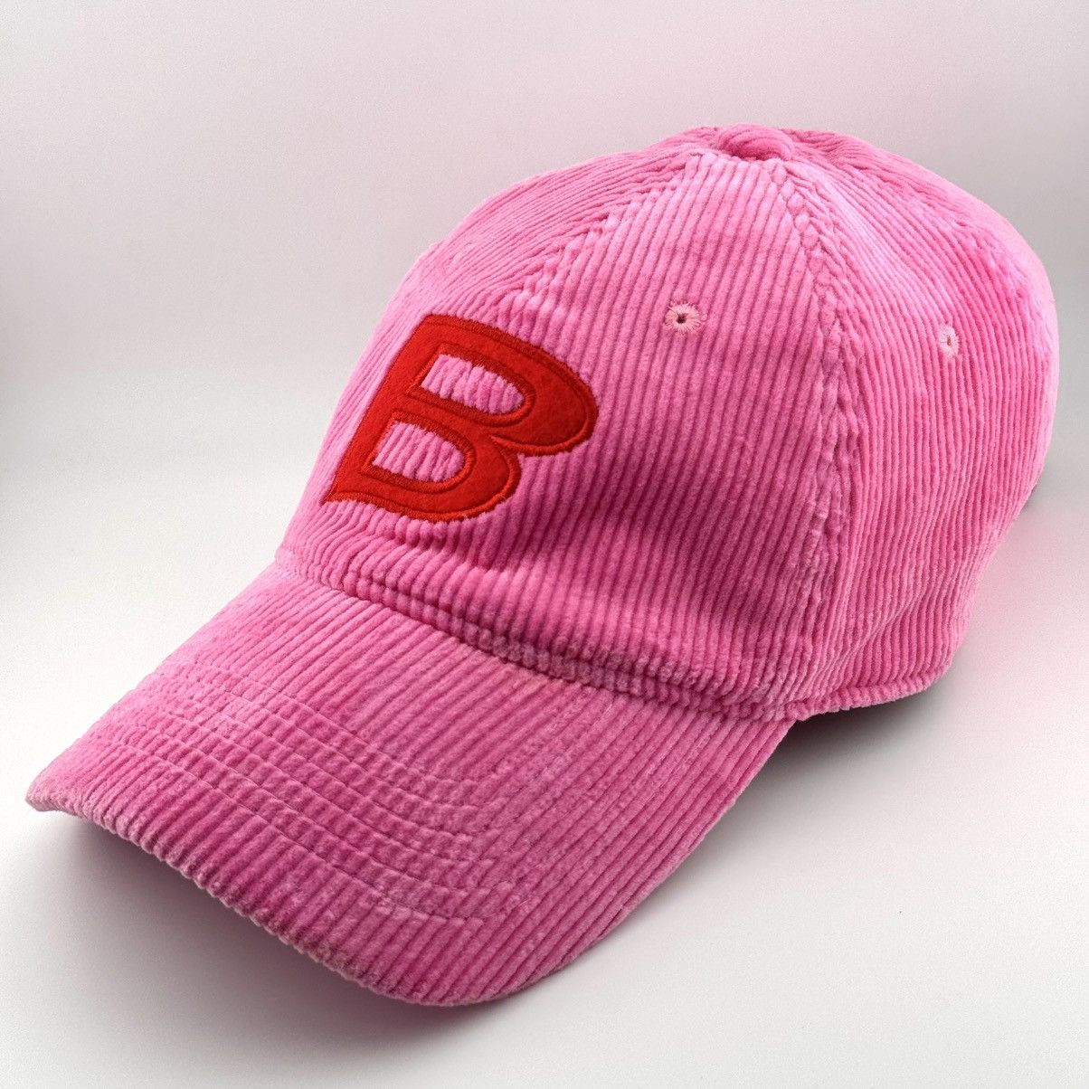 Japanese Brand BLUR Corduroy Ball Cap Big B Embroidery Logo Streetwear Hat Size ONE SIZE - 3 Thumbnail