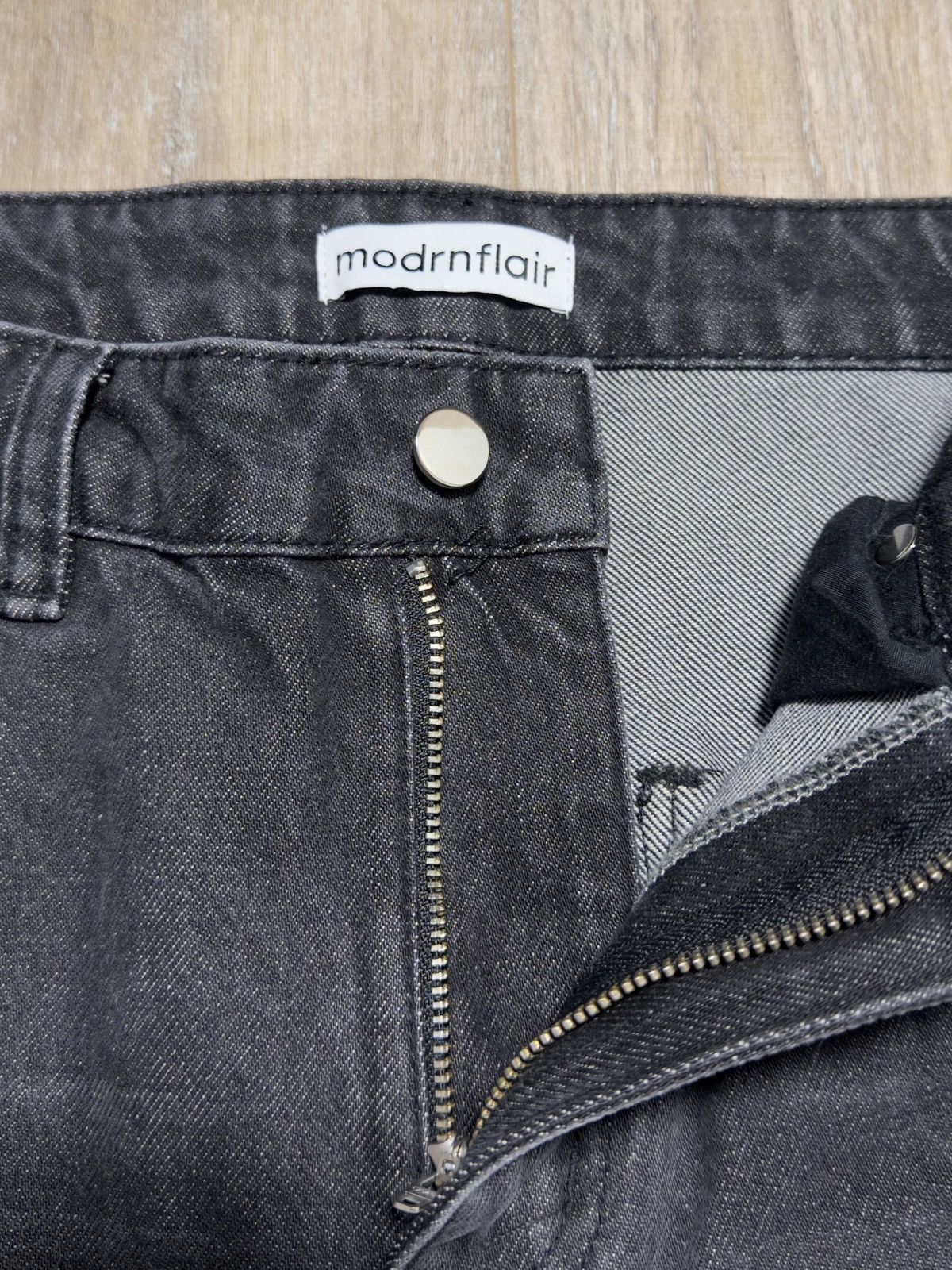 Other Modrnflair Cole Ivy Wide Leg Flair Black Denim Jeans 30x30 Size US 30 / EU 46 - 3 Thumbnail