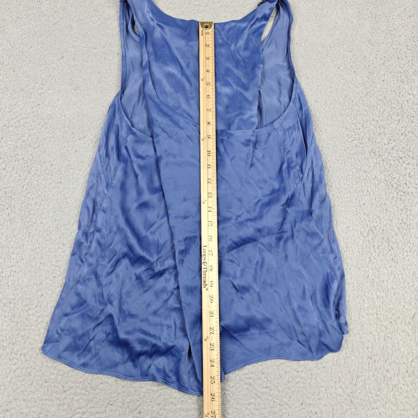 Anthropologie Anthropologie Tank Top Womens Large Blue Viscose Button Shoulder Scoop Neck Size L / US 10 / IT 46 - 6 Thumbnail