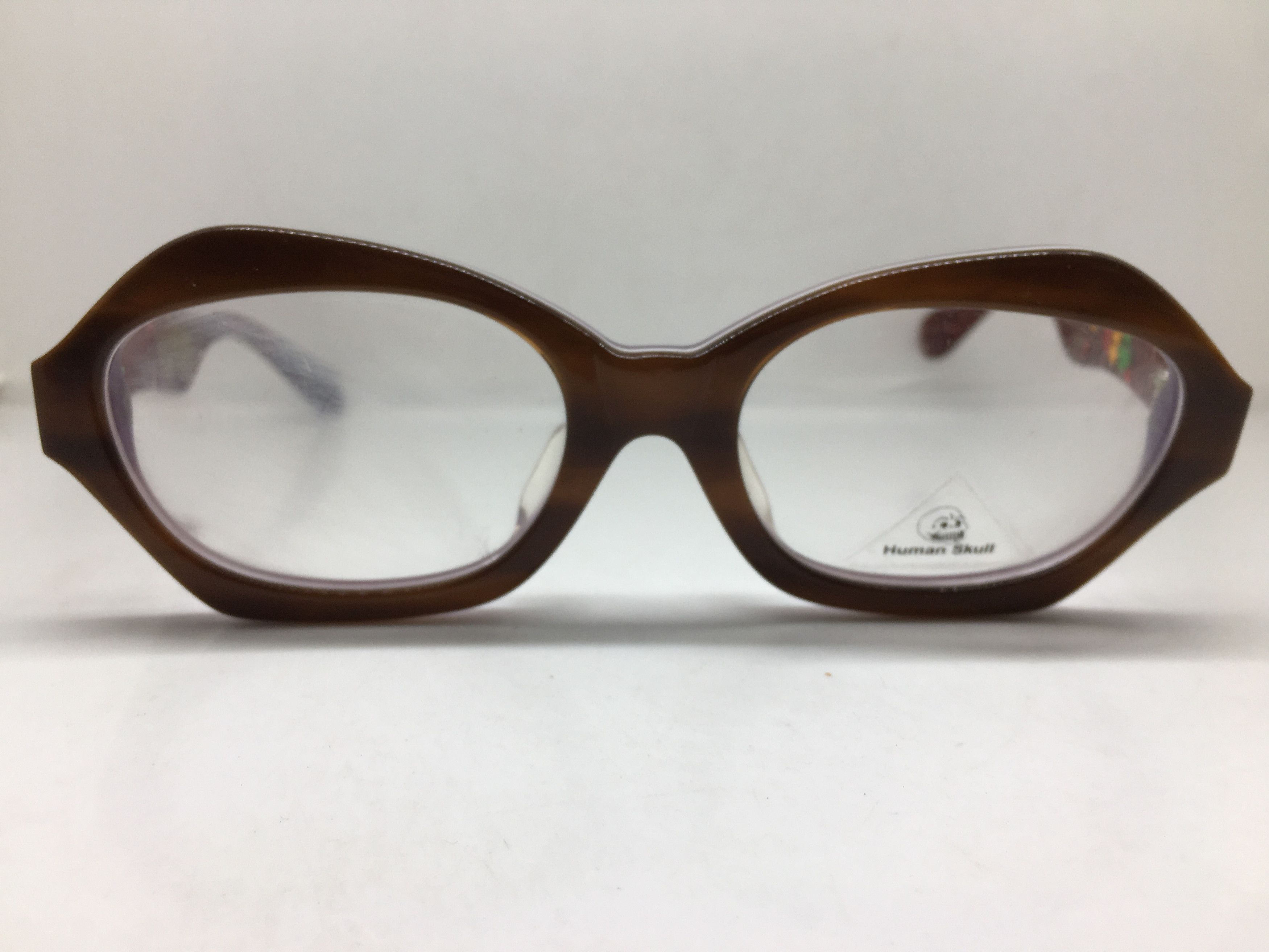 Vintage Vintage HUMAN SKULL H1220 Brown Eyeglasses Frame Size ONE SIZE - 2 Thumbnail