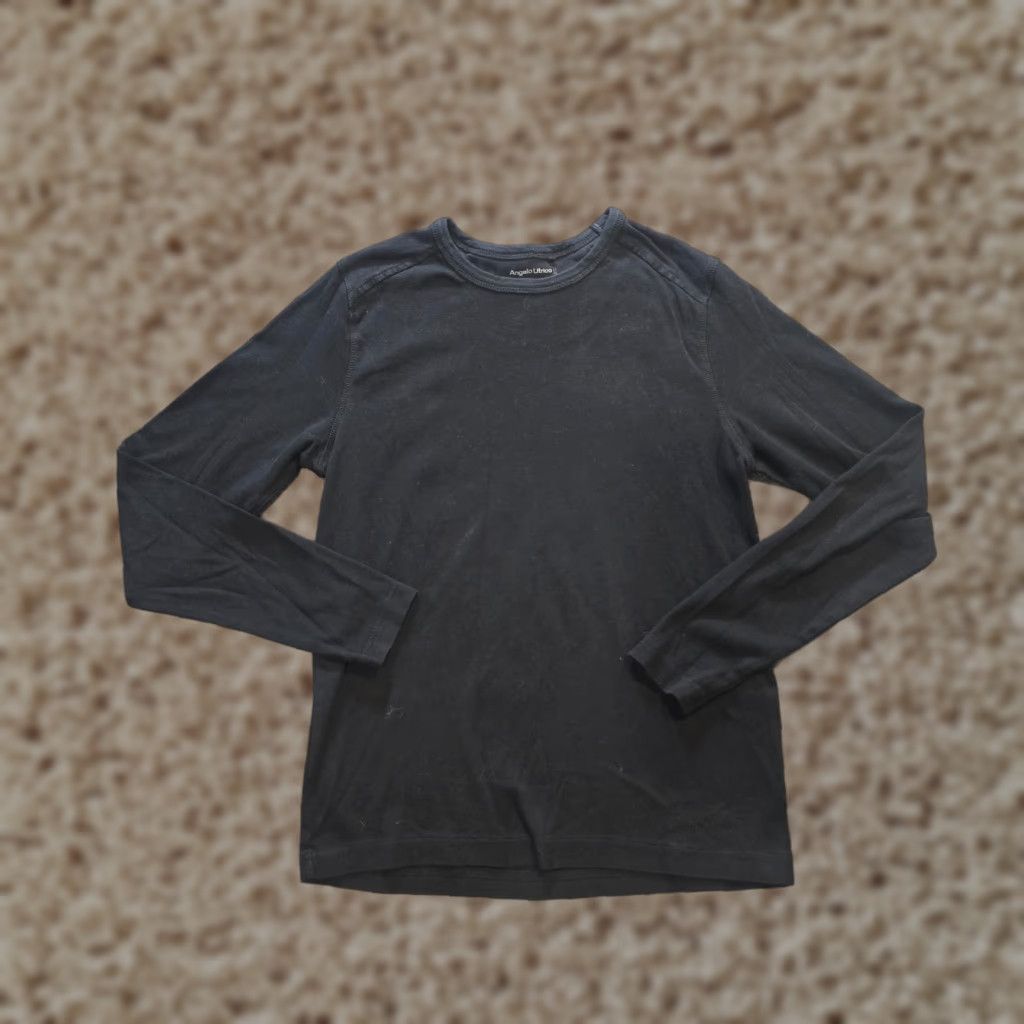 Vintage Angelo Litrico Top Womens Medium Black Long Sleeve Crew Neck Basic T-Shirt Shirt Casual Knit - Womens, Regular, Solid, Lightweight Size M / US 6-8 / IT 42-44 - 1 Thumbnail