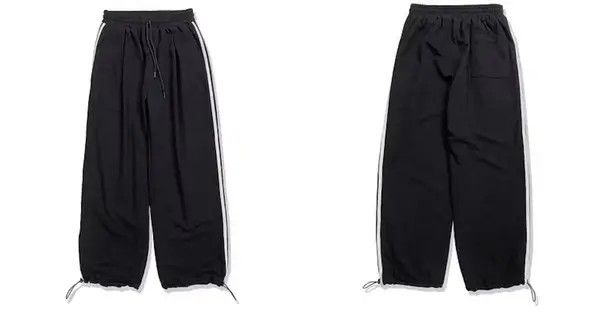 Japanese Brand 20AW Indigo Union Japan Black Striped Casual Sweatpants Size US 33 - 2 Thumbnail