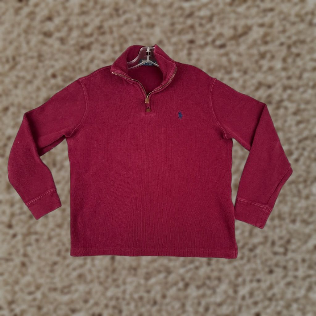 Ralph Lauren Polo Ralph Lauren Sweater Adult Medium Red 1/4 Zip Mock Neck Long Sleeve Shirt Mens Regular Size US M / EU 48-50 / 2 - 1 Thumbnail