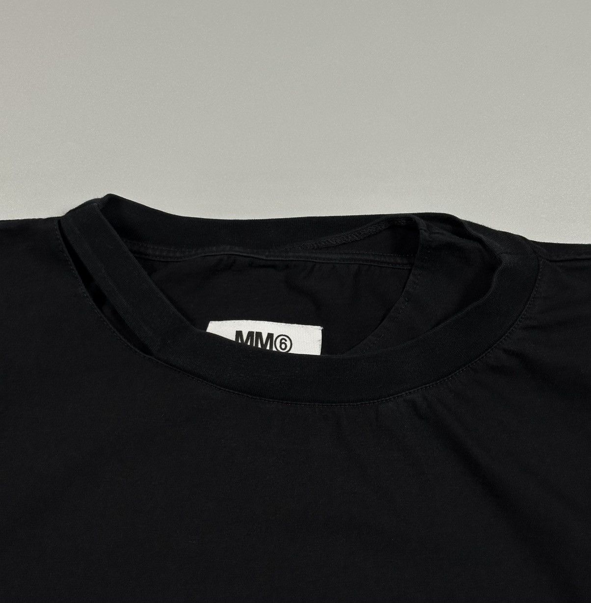 Maison Margiela Maison Margiela MM6 Oversized Double Collar T-Shirt Black Size US S / EU 44-46 / 1 - 3 Thumbnail