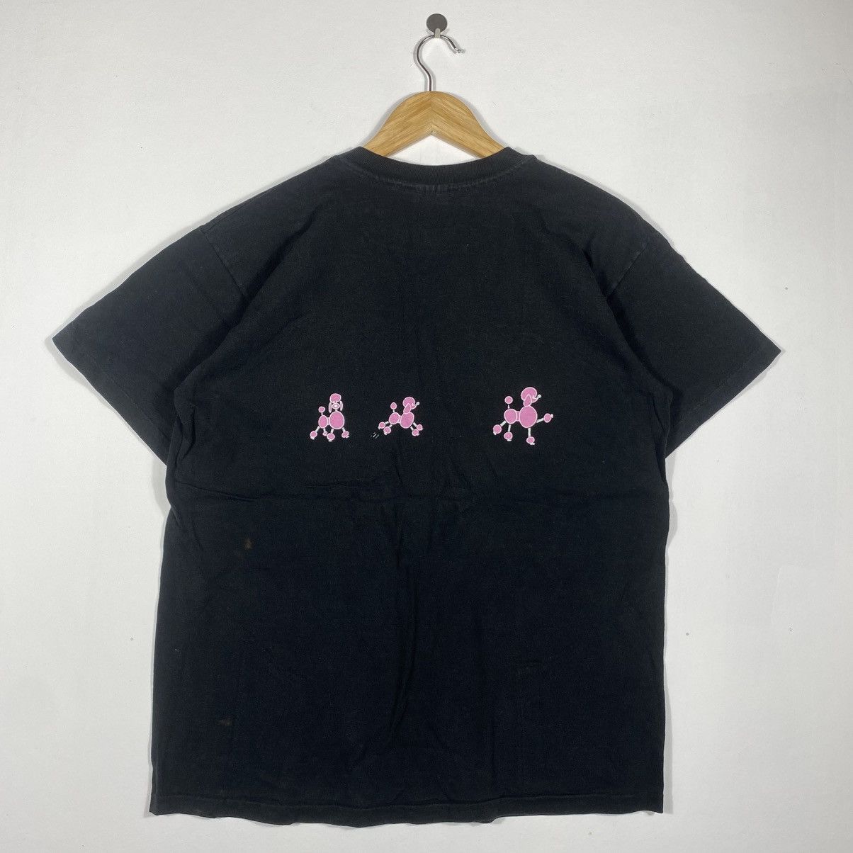 Vintage Vintage 90's PINK POODLE Graphic Tee Shirt Large Size Size US L / EU 52-54 / 3 - 4 Thumbnail
