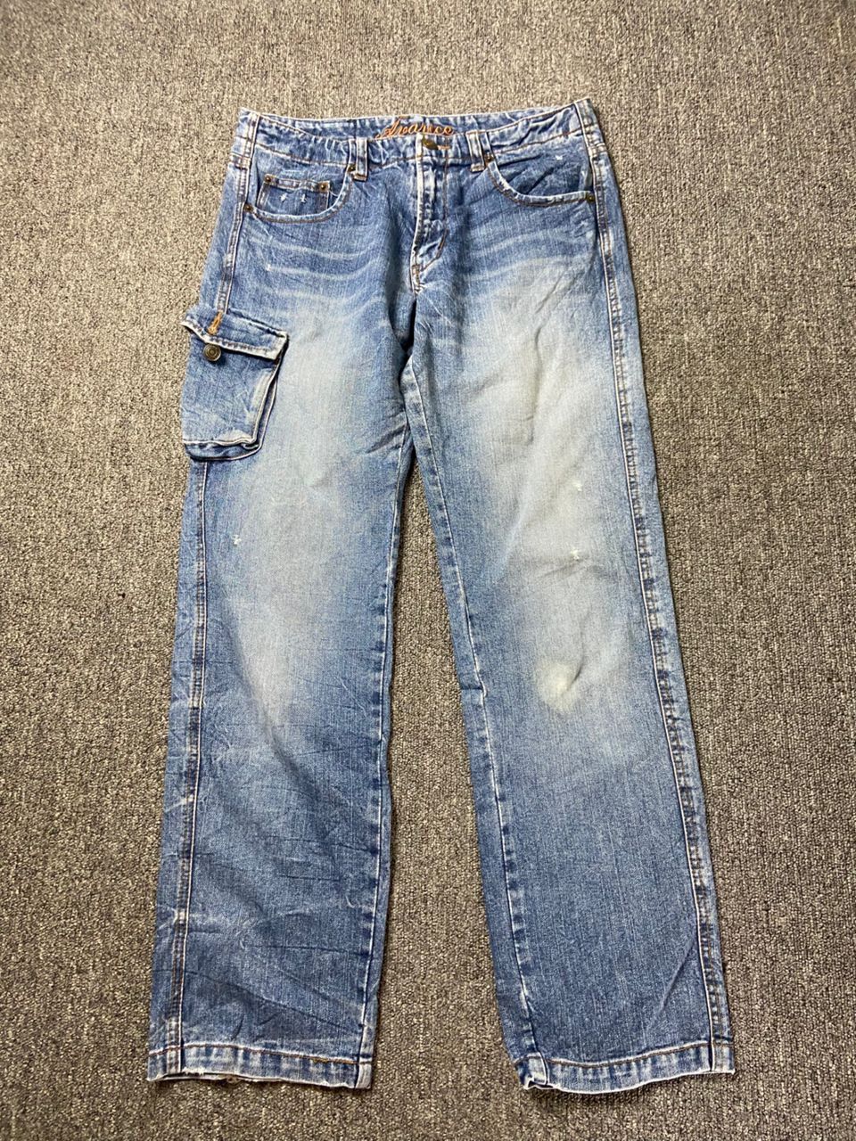 Japanese Brand AVARICE Brand Distressed Cargo Jeans (197) Size US 30 / EU 46 - 1 Thumbnail
