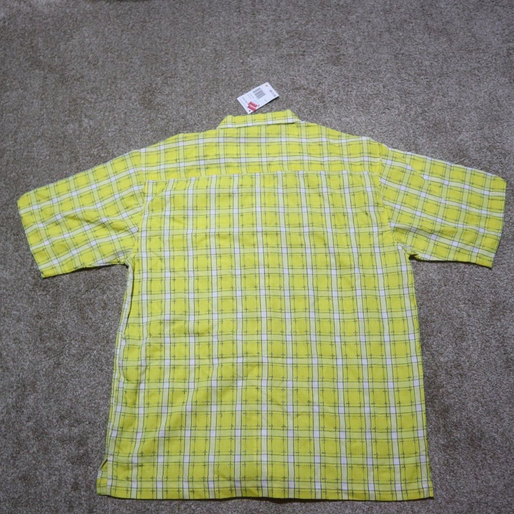 Vintage NEW No Boundaries Shirt Men M Yellow Plaid Short Sleeve Button-Up Size US M / EU 48-50 / 2 - 8 Thumbnail