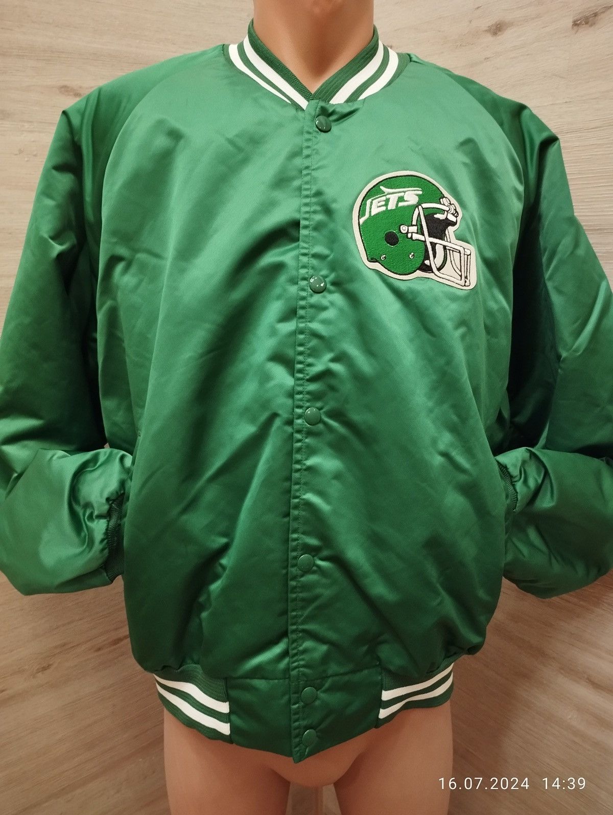 Chalk Line × Vintage Vintage New York Jets Chalk Line Jacket Satin Snap Button Size US XXL / EU 58 / 5 - 8 Thumbnail