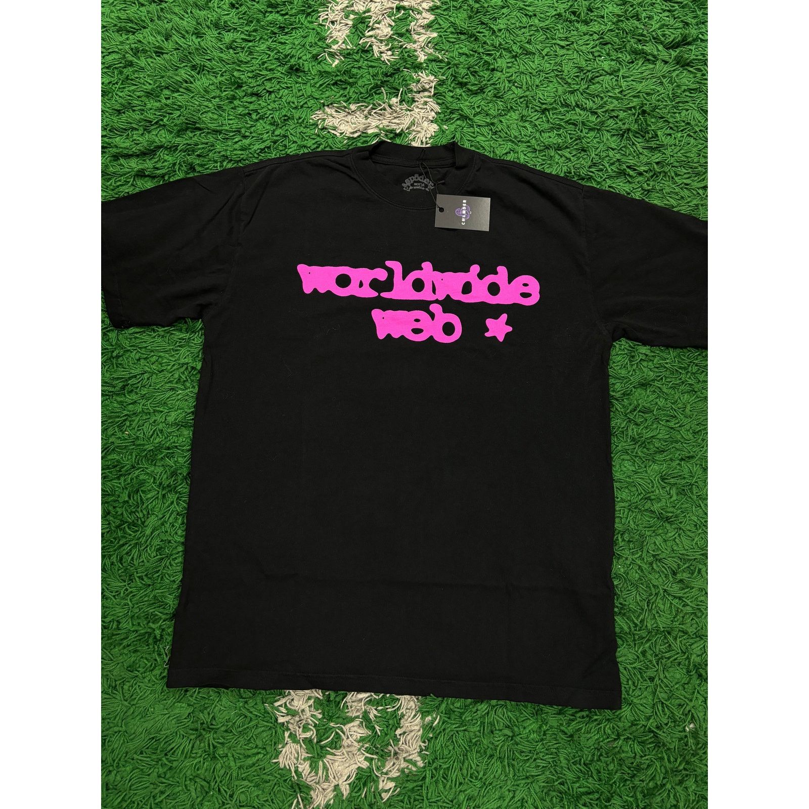 Sp5der Tee Black Pink Used Large