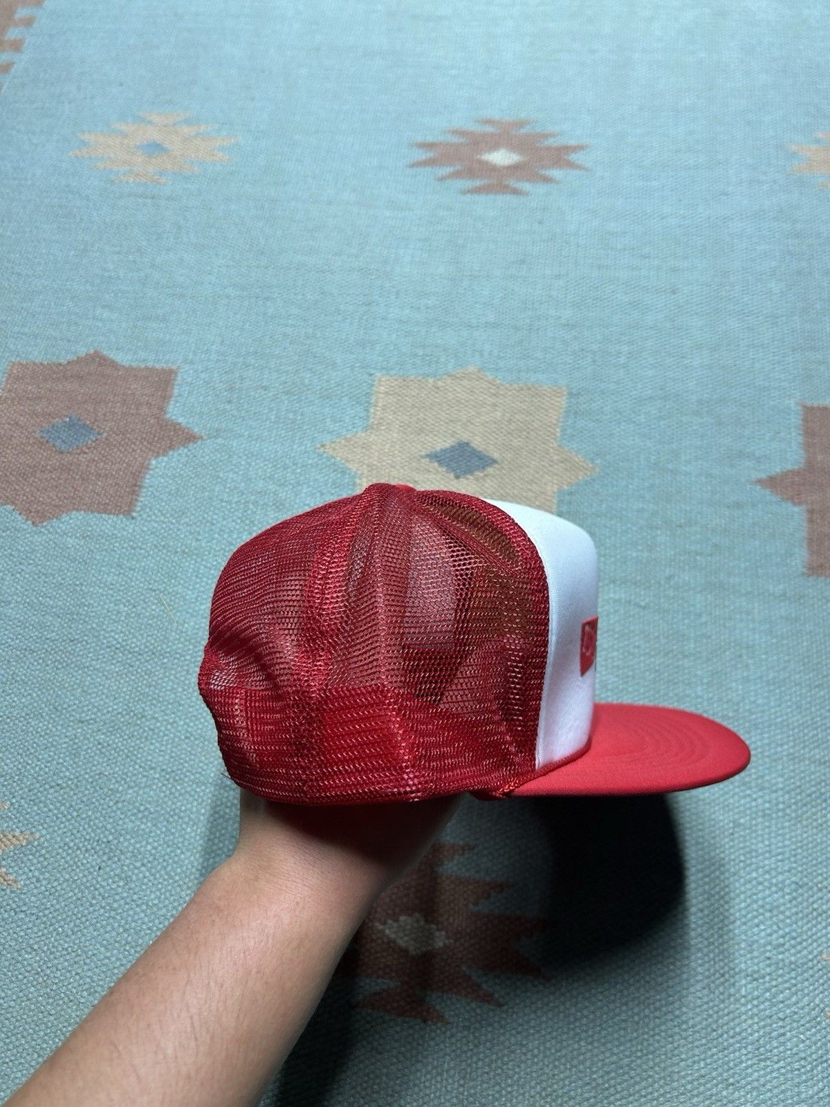Vintage Vtg trucker hat tractor supply co TSC farm red white 2 tone Size ONE SIZE - 7 Thumbnail