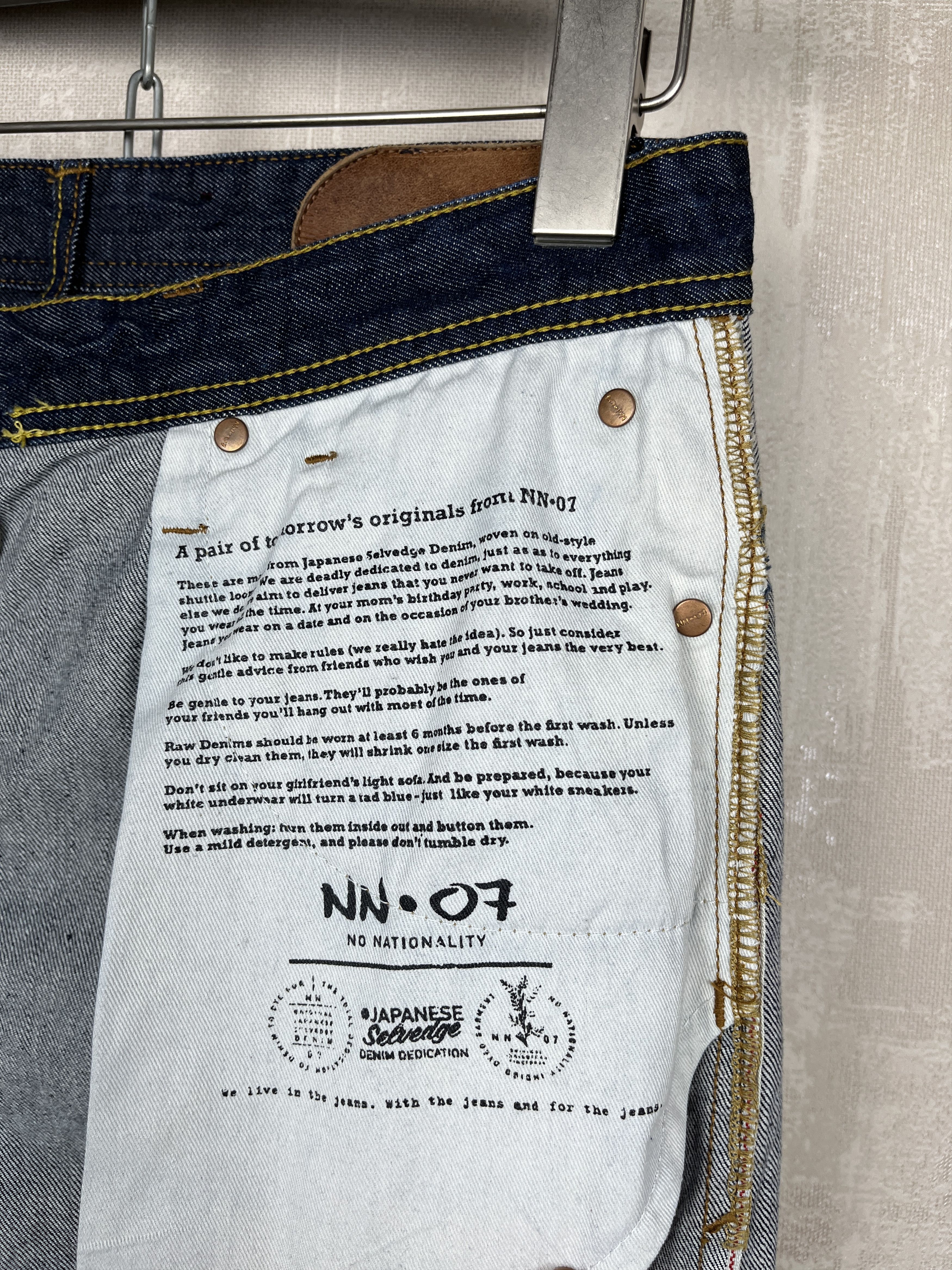 NN07 NN07 No Nationality Selvedge Denim Jeans Sz 30 / 34 Slim Fit Size US 30 / EU 46 - 19 Thumbnail