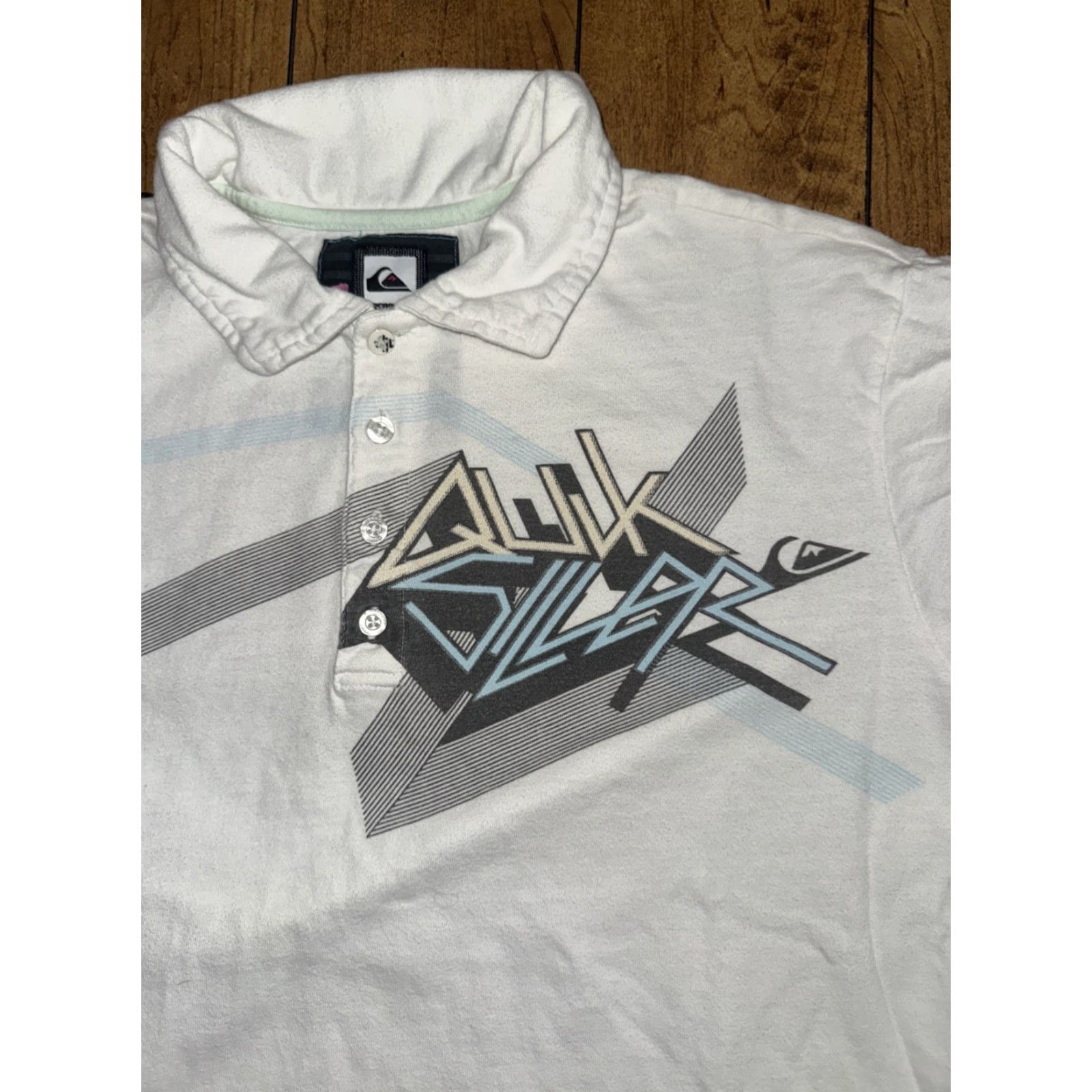 Quiksilver VINTAGE Quiksilver Polo Shirt White Men’s Medium 22x25 Y2K Surf Skate Logo Size US M / EU 48-50 / 2 - 2 Thumbnail