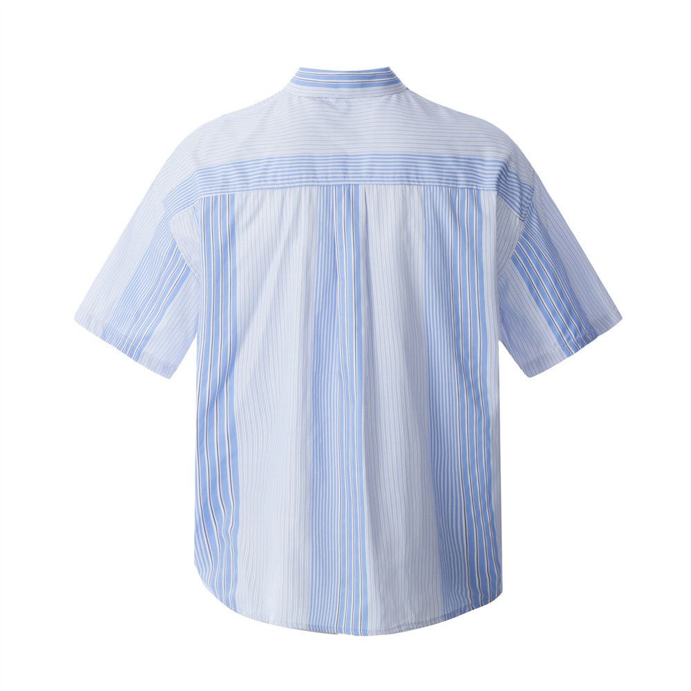Japanese Brand × Vintage American loose vertical striped short-sleeved shirt Size US M / EU 48-50 / 2 - 2 Thumbnail
