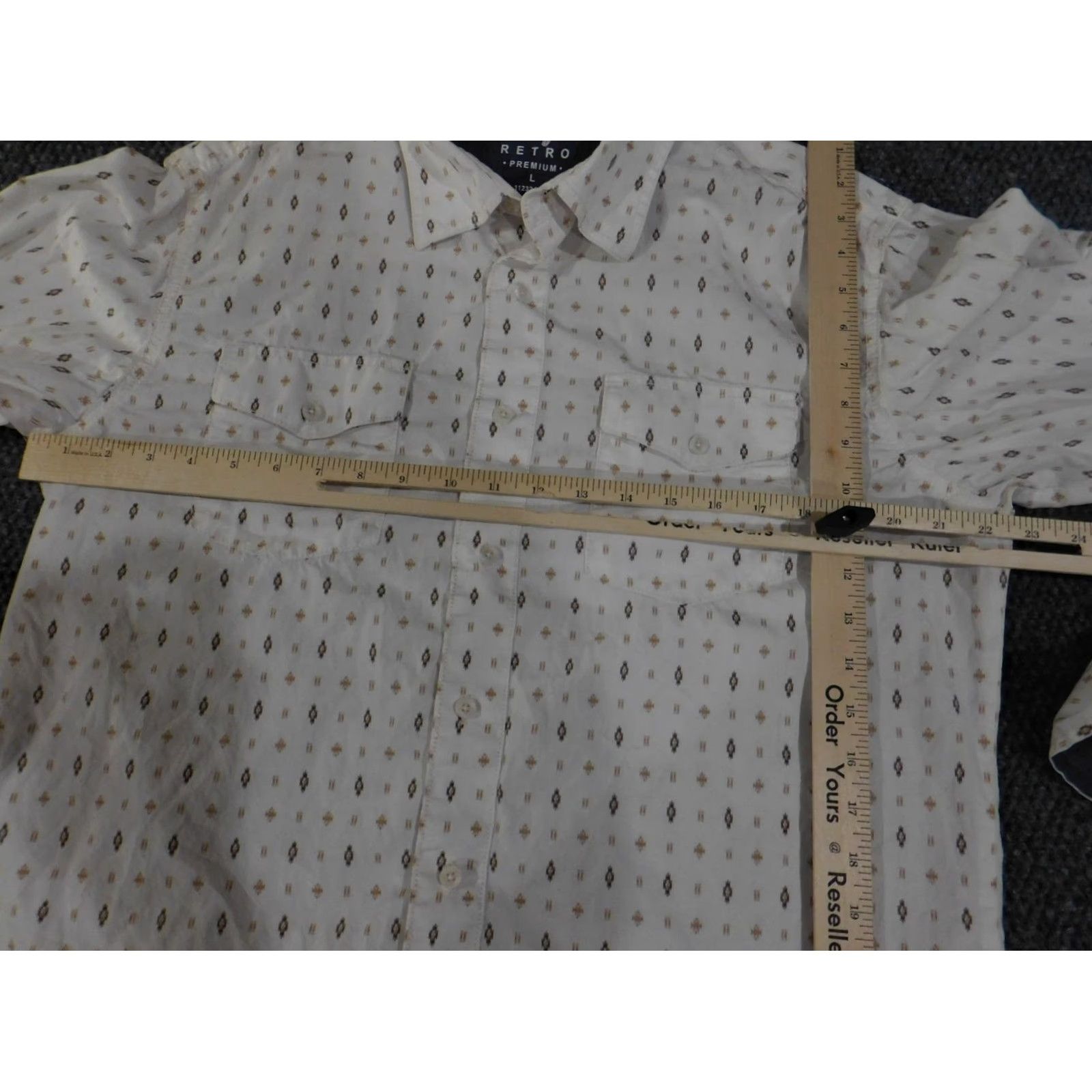 Wrangler VINTAGE Wrangler Retro Shirt Mens L White Western Aztec Long Sleeve Button Front Collared Plaid Logo Western Size US L / EU 52-54 / 3 - 7 Thumbnail