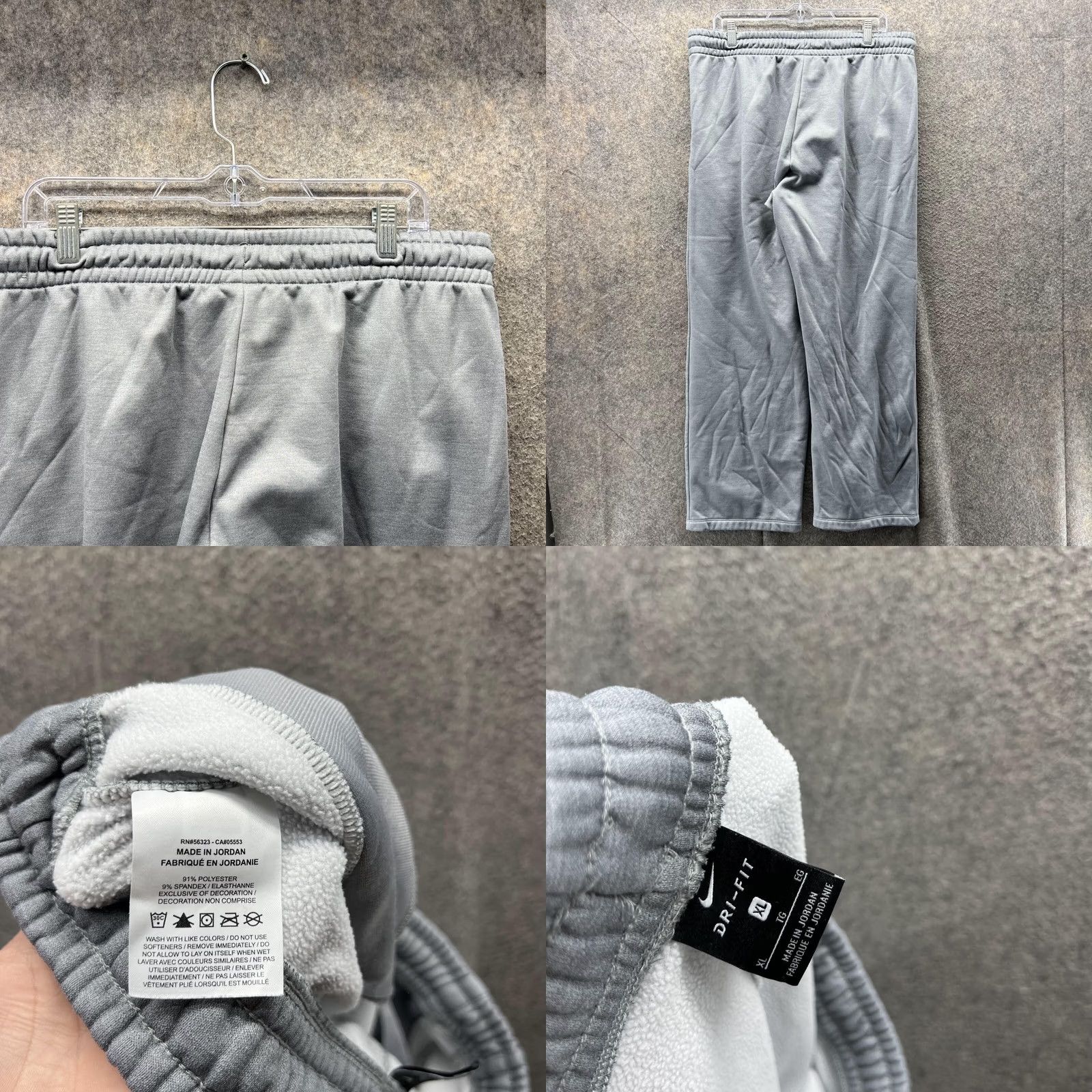 Nike Nike Sweatpants Men XL Gray Dri-Fit Knit with Pockets Size US 36 / EU 52 - 8 Thumbnail