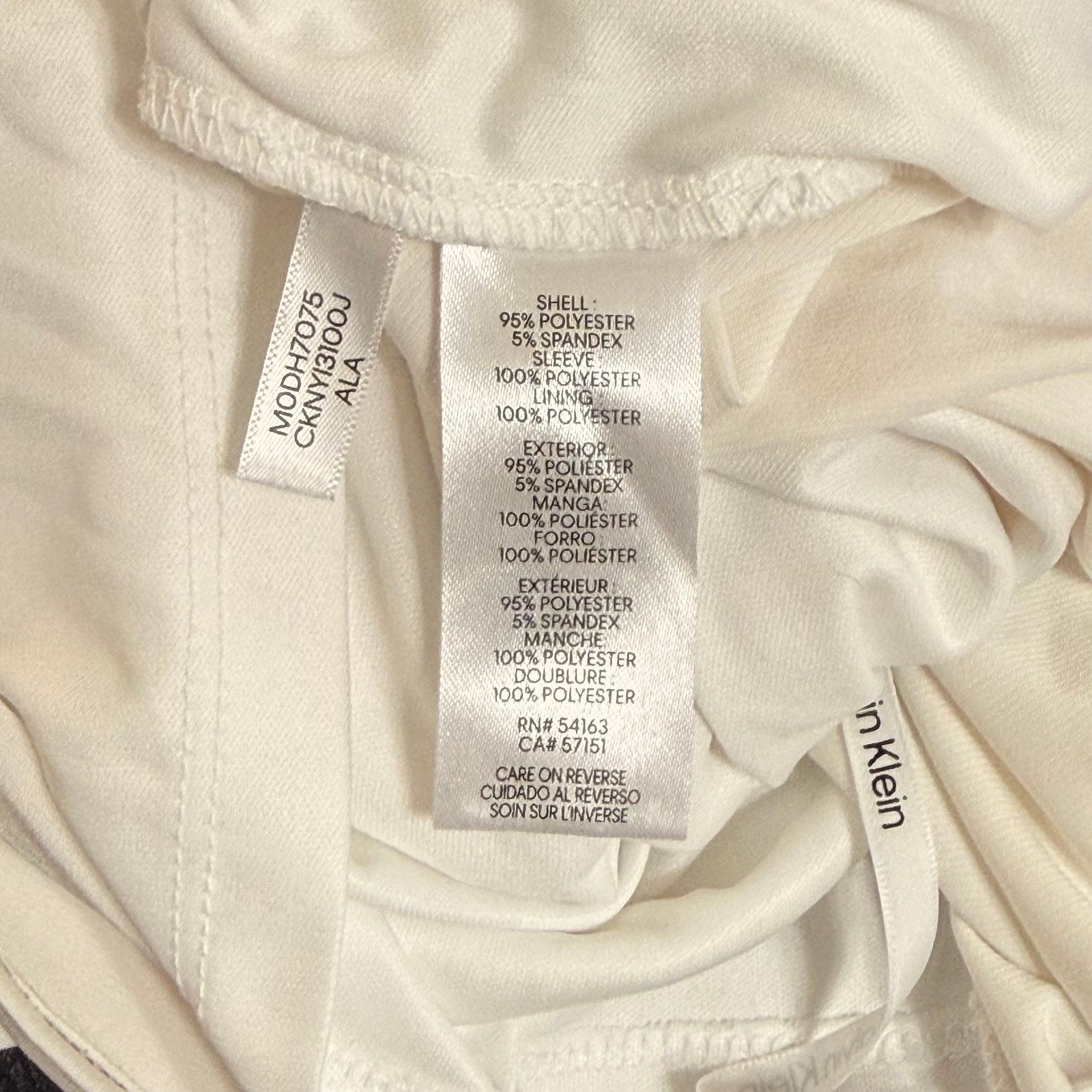 Calvin Klein Calvin Klein White Square-Neck Blouse | Sz S Size S / US 4 / IT 40 - 7 Thumbnail