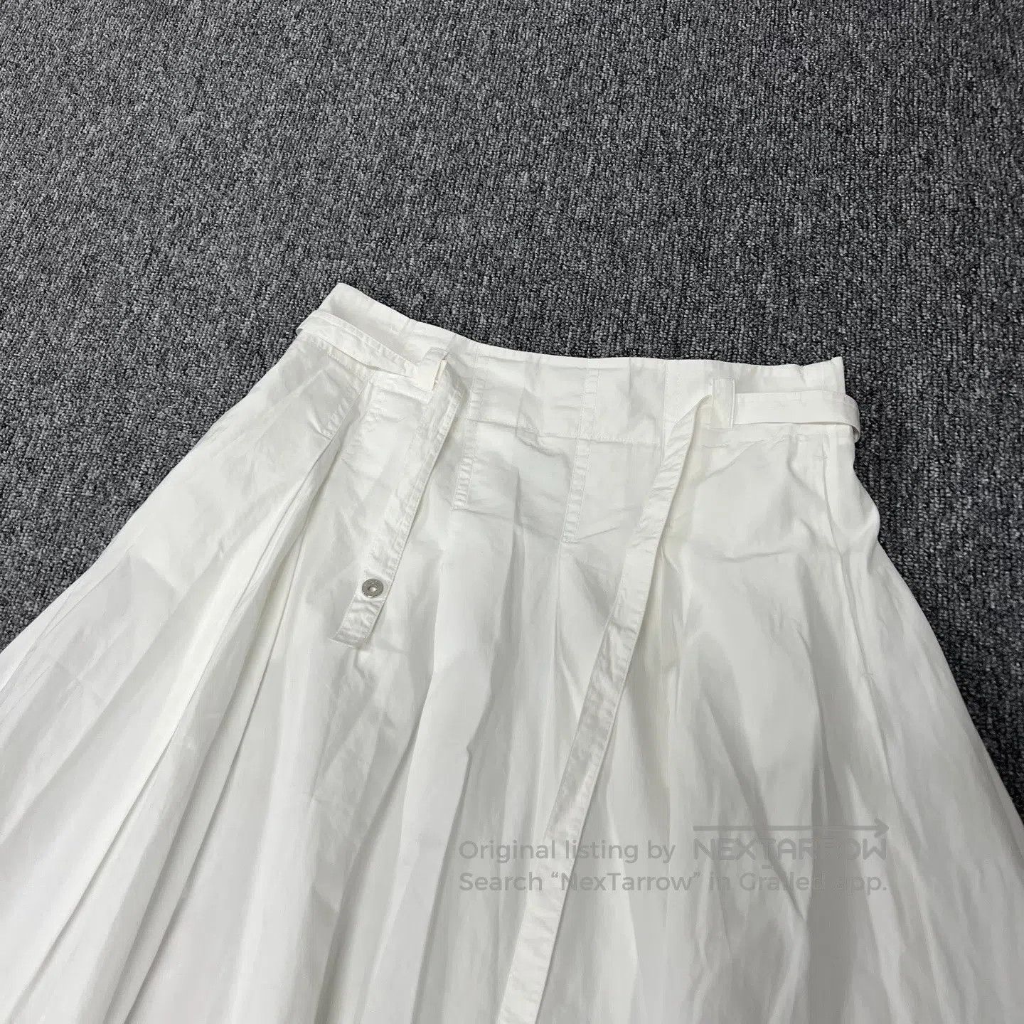 Loro Piana LORO PIANA SIZE 42 White half-skirt| Size 25" / US 0 / IT 36 - 3 Thumbnail