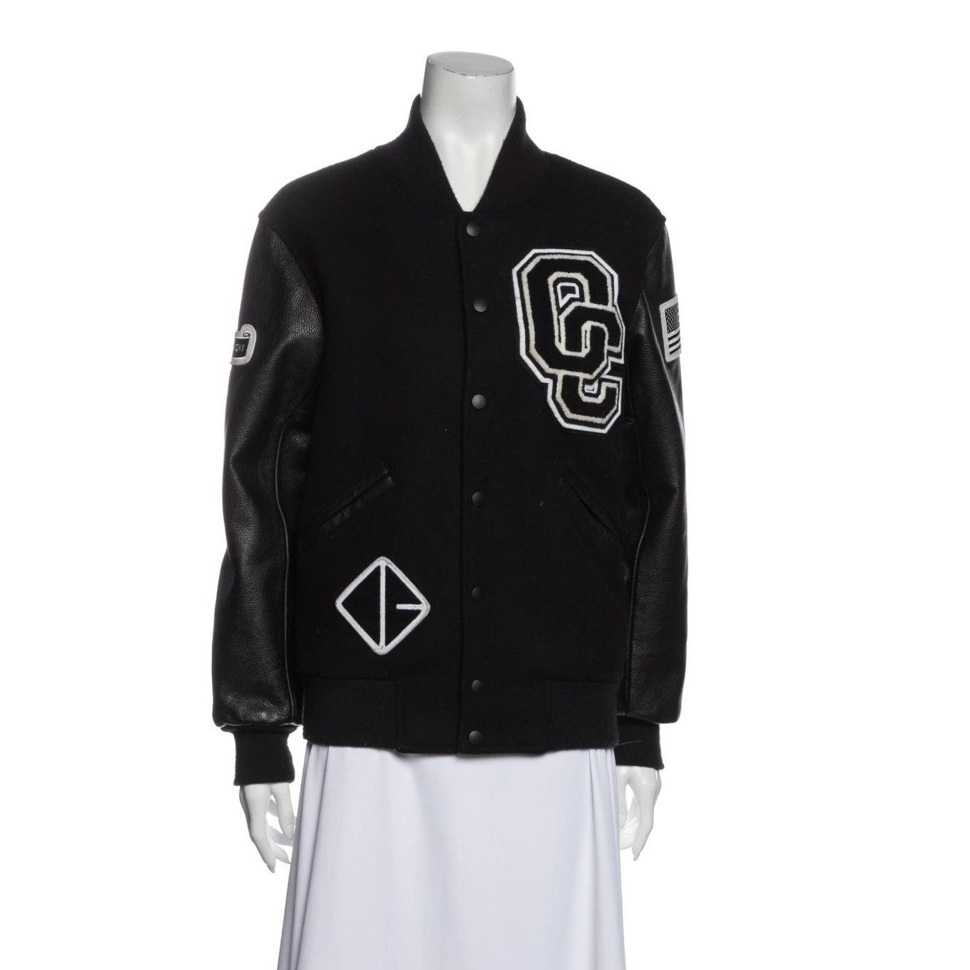 Opening Ceremony OPENING CEREMONY Wool Leather Graphic Print Bomber Jacket S Size XS / US 0-2 / IT 36-38 - 1 Thumbnail