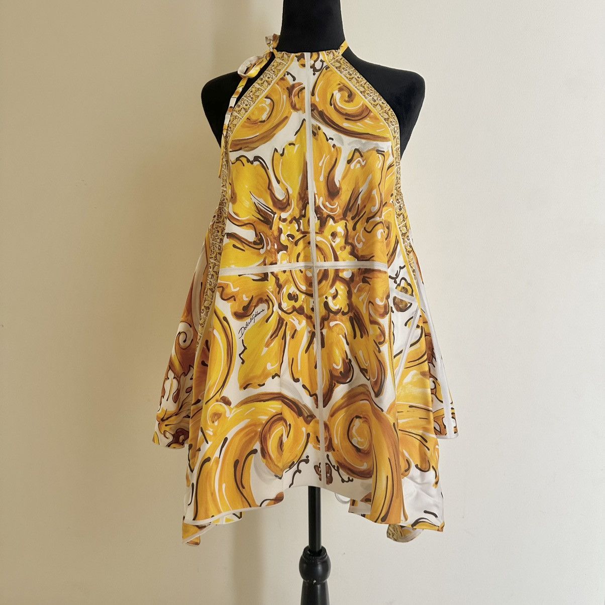 Dolce & Gabbana Dolce & Gabbana Majolica-print halterneck top Size M / US 6-8 / IT 42-44 - 9 Thumbnail