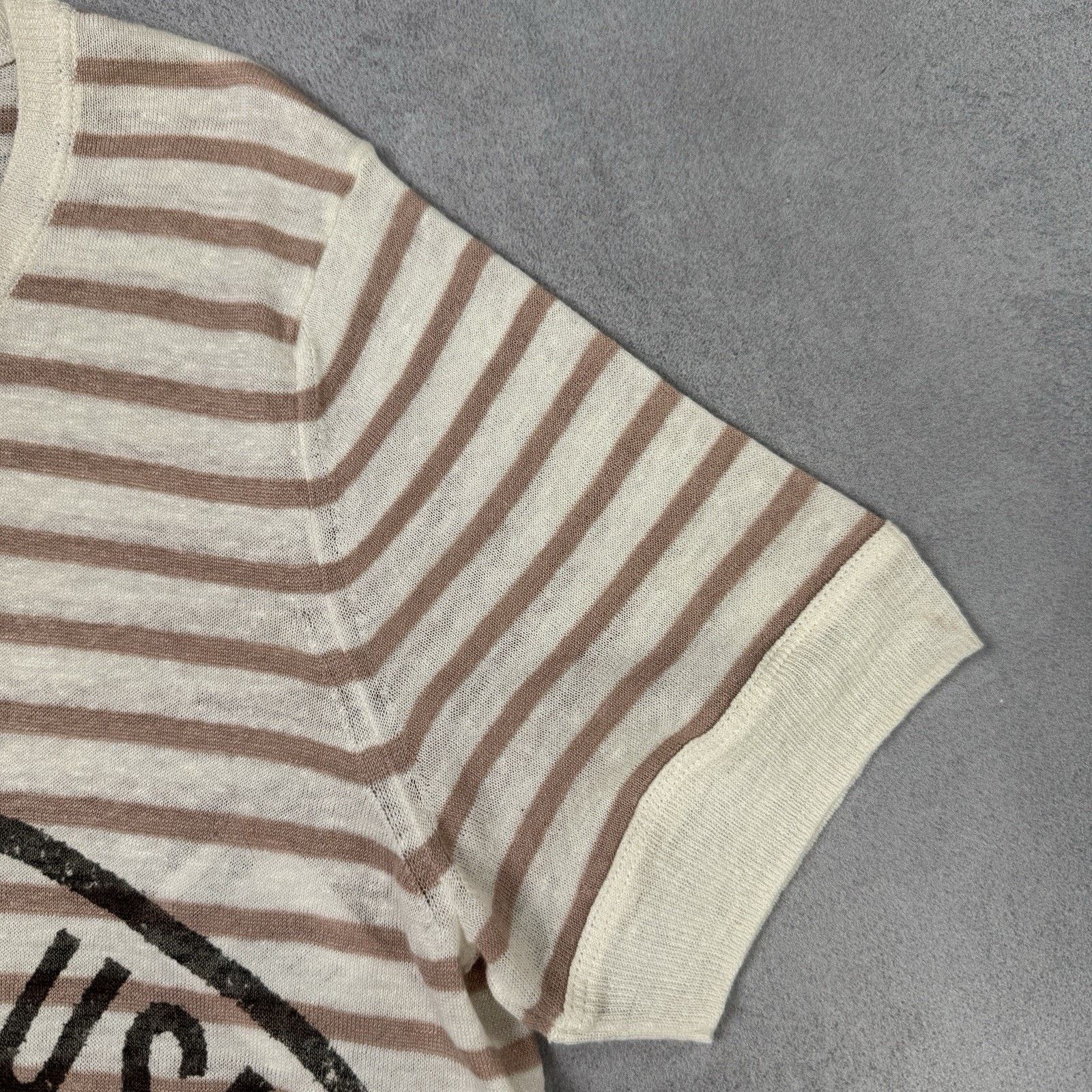 Dior Christian Dior Women Linen T Shirt Size IT 42 Striped Size M / US 6-8 / IT 42-44 - 2 Thumbnail