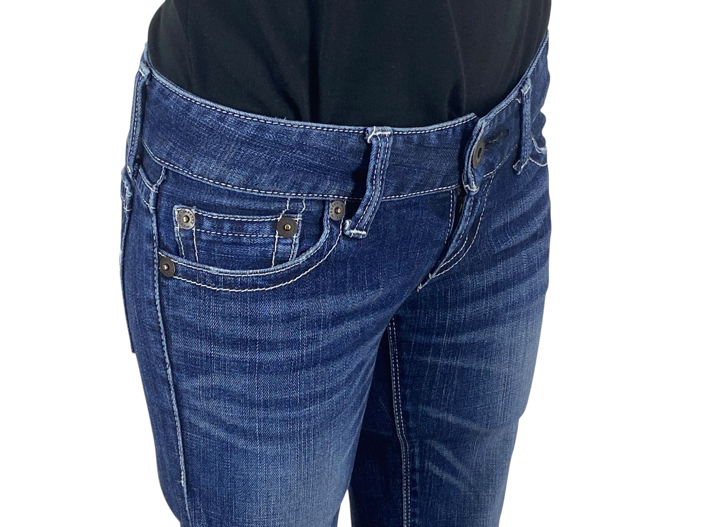 Japanese Brand Y2K Skinny Jeans Low Rise Jeans Size 23" - 5 Thumbnail