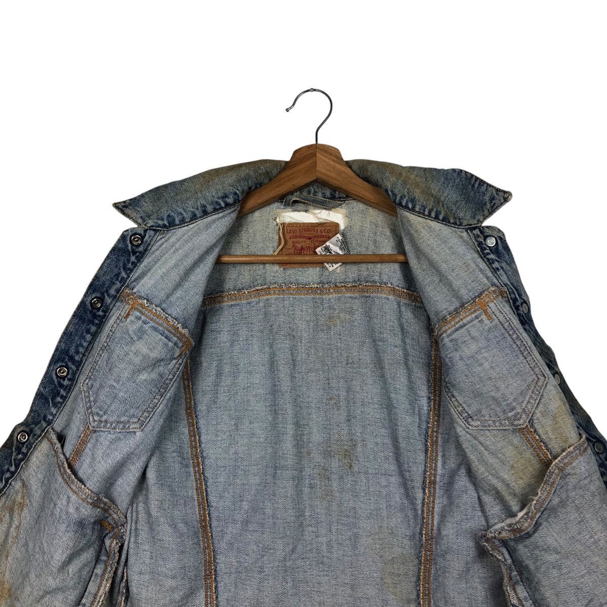 Levi's 📌Vintage Trucker Denim Jeans Rusty Design Levi's Size US L / EU 52-54 / 3 - 15 Thumbnail