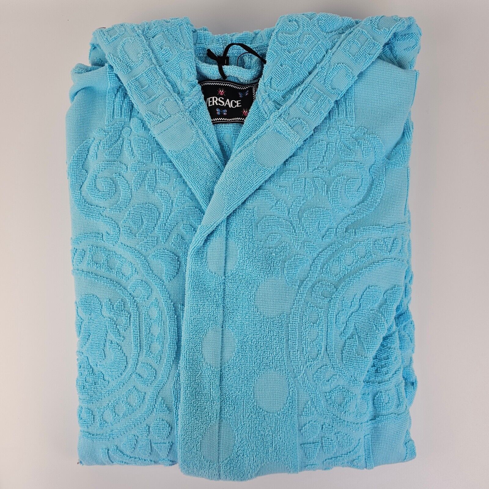 Versace Versace Seashell Baroque Azur Blue Short Bathrobe New Size US XL / EU 56 / 4 - 6 Thumbnail