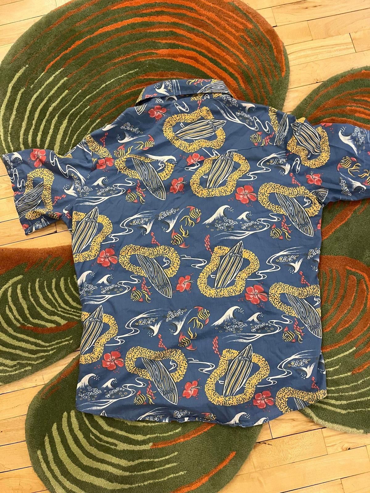 Other Western Aloha Men's Hawaiian Shirt XL Blue Tropical Print Size US XL / EU 56 / 4 - 3 Thumbnail