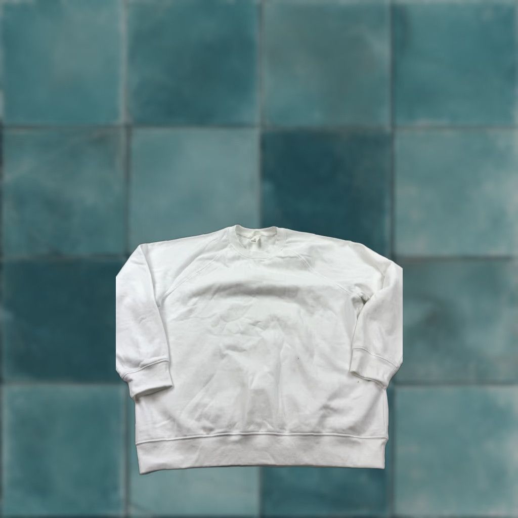 H&M H&M Mens Sweatshirt Medium White Crewneck Pullover Solid Casual Basic Size US M / EU 48-50 / 2 - 1 Thumbnail