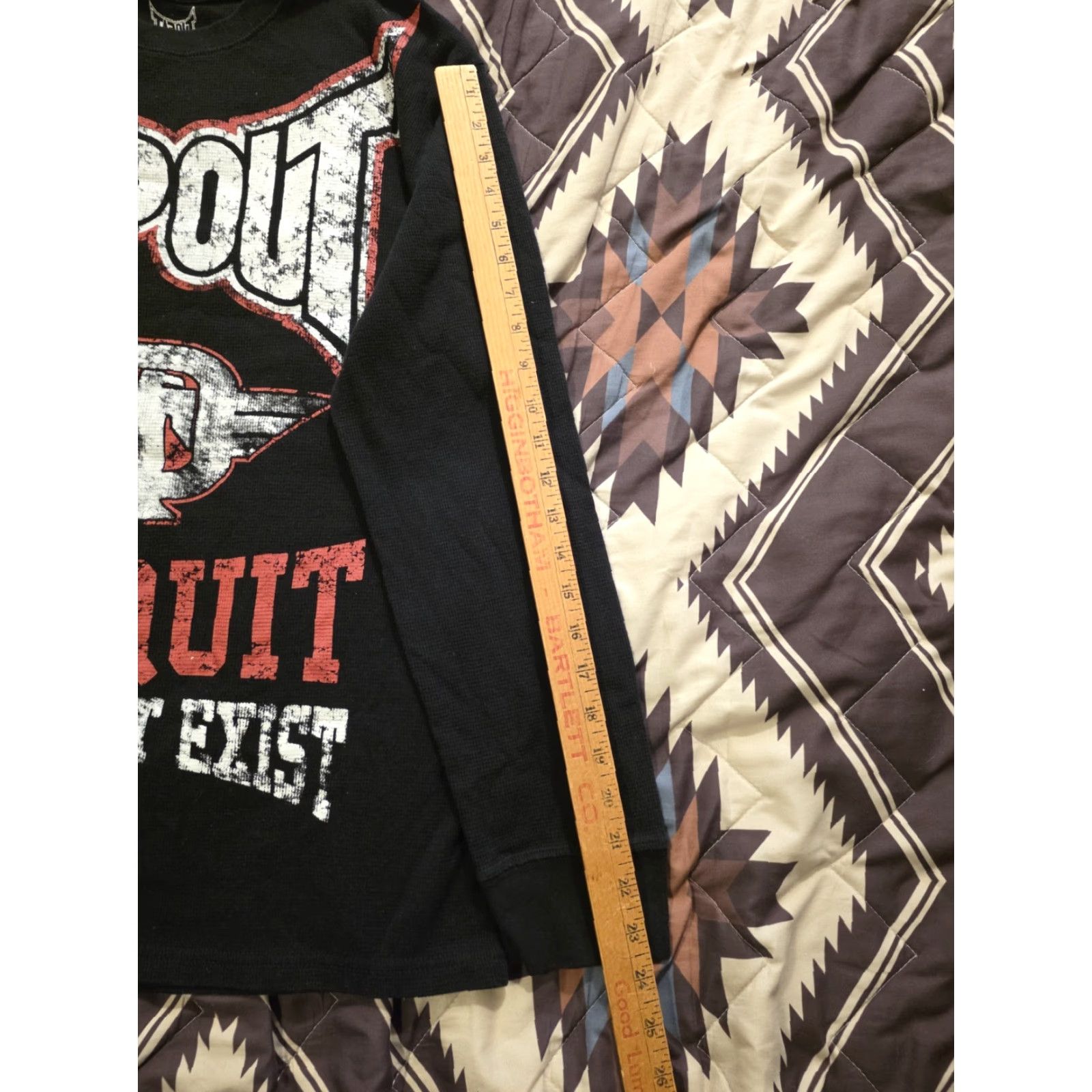 Tapout Tapout Y2K Long Sleeve Thermal Muscle Shirt Black XL Mens Crew Neck Graphic Print Slim Fit T-Shirt Size US XL / EU 56 / 4 - 7 Thumbnail