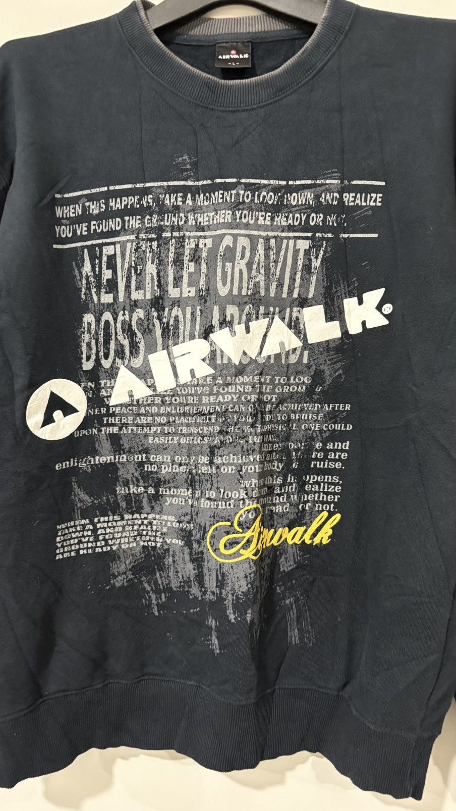 If Six Was Nine Airwalk punk poem with skull cross sweatshirt Size US L / EU 52-54 / 3 - 2 Thumbnail